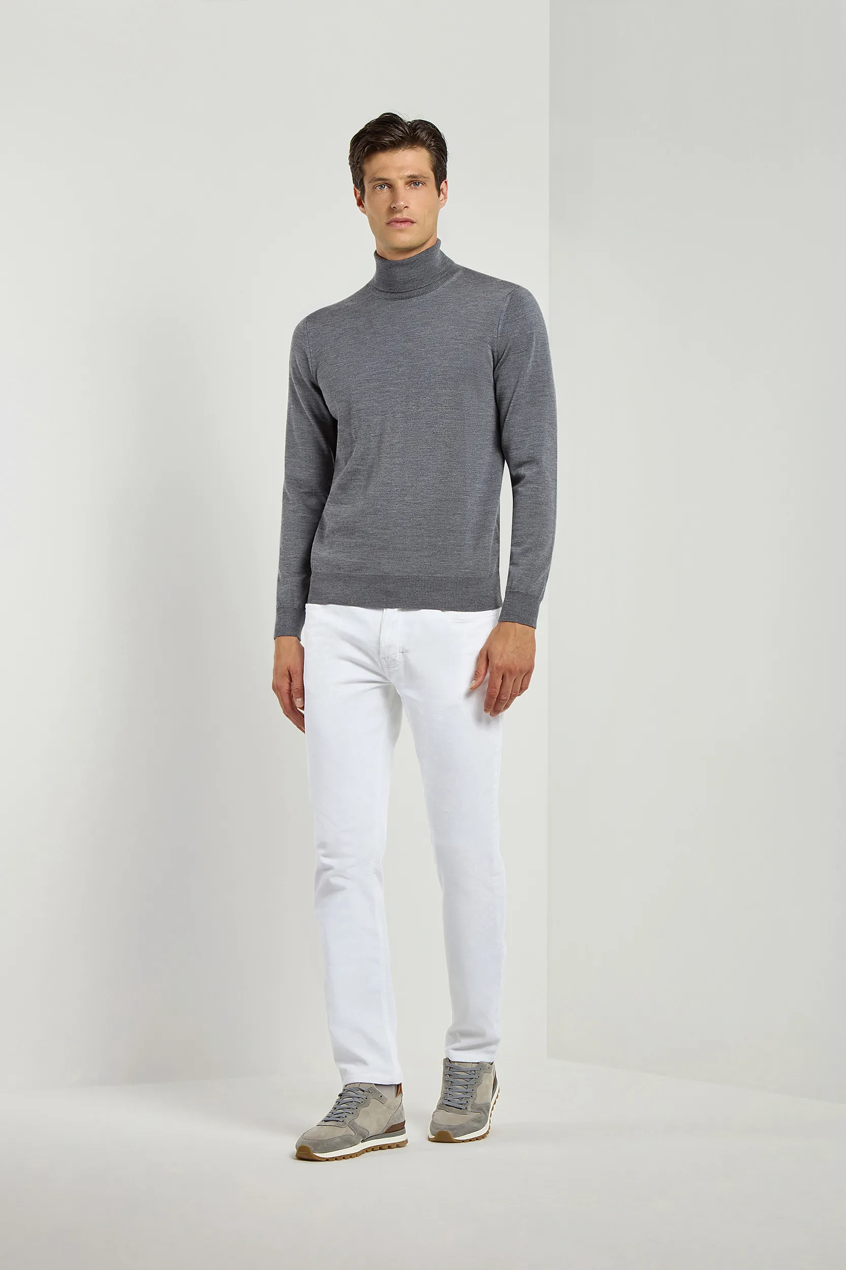 Anthracite Merino Turtleneck – Made in Italy - Image 3