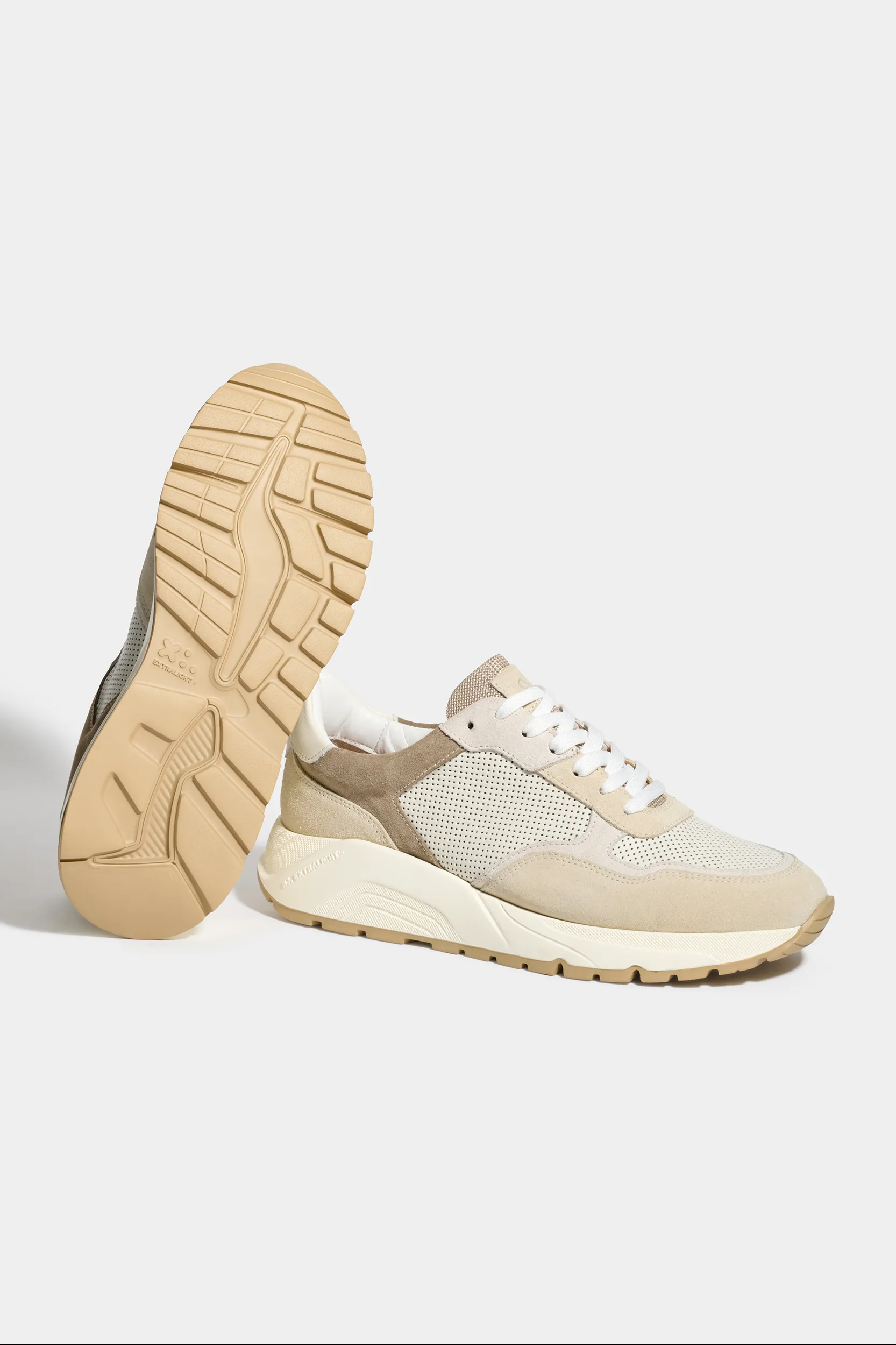 Beige and white runners - Made in Italy - Image 3