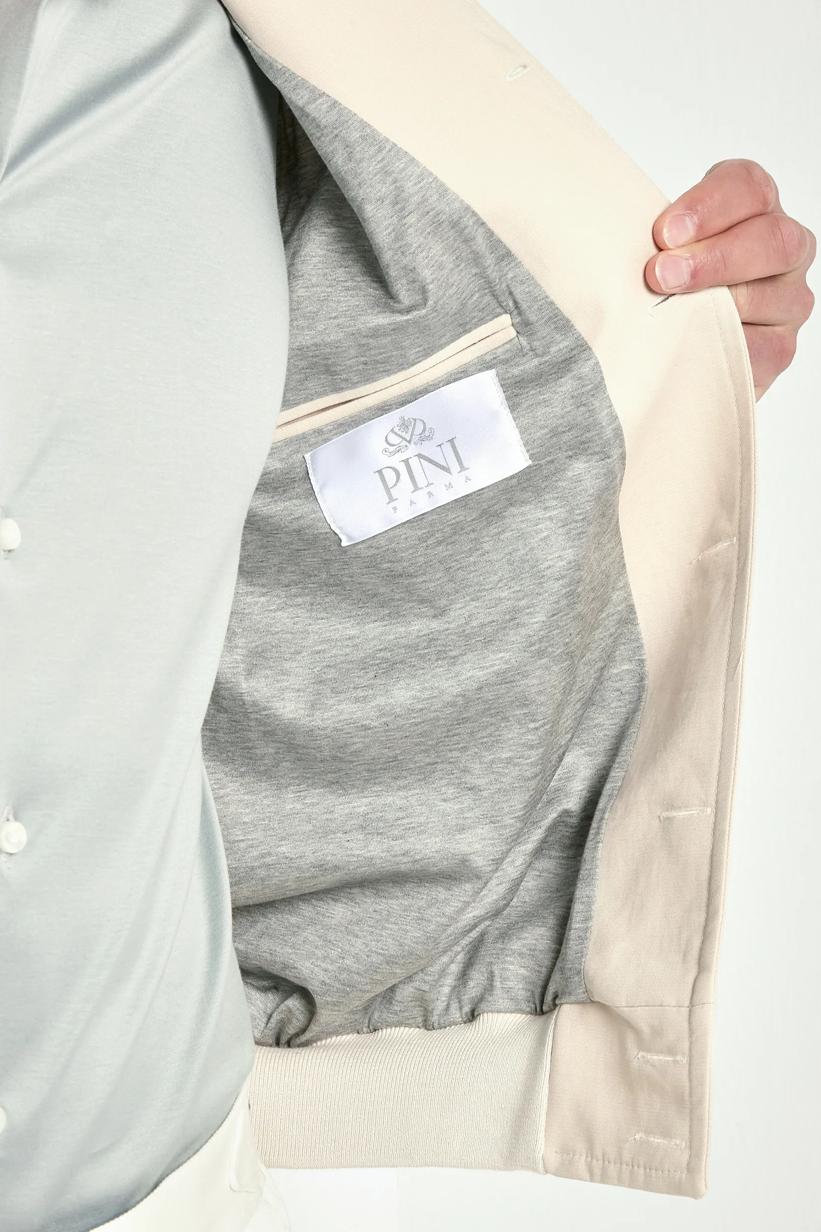Beige cotton bomber - Made in Italy - Image 4