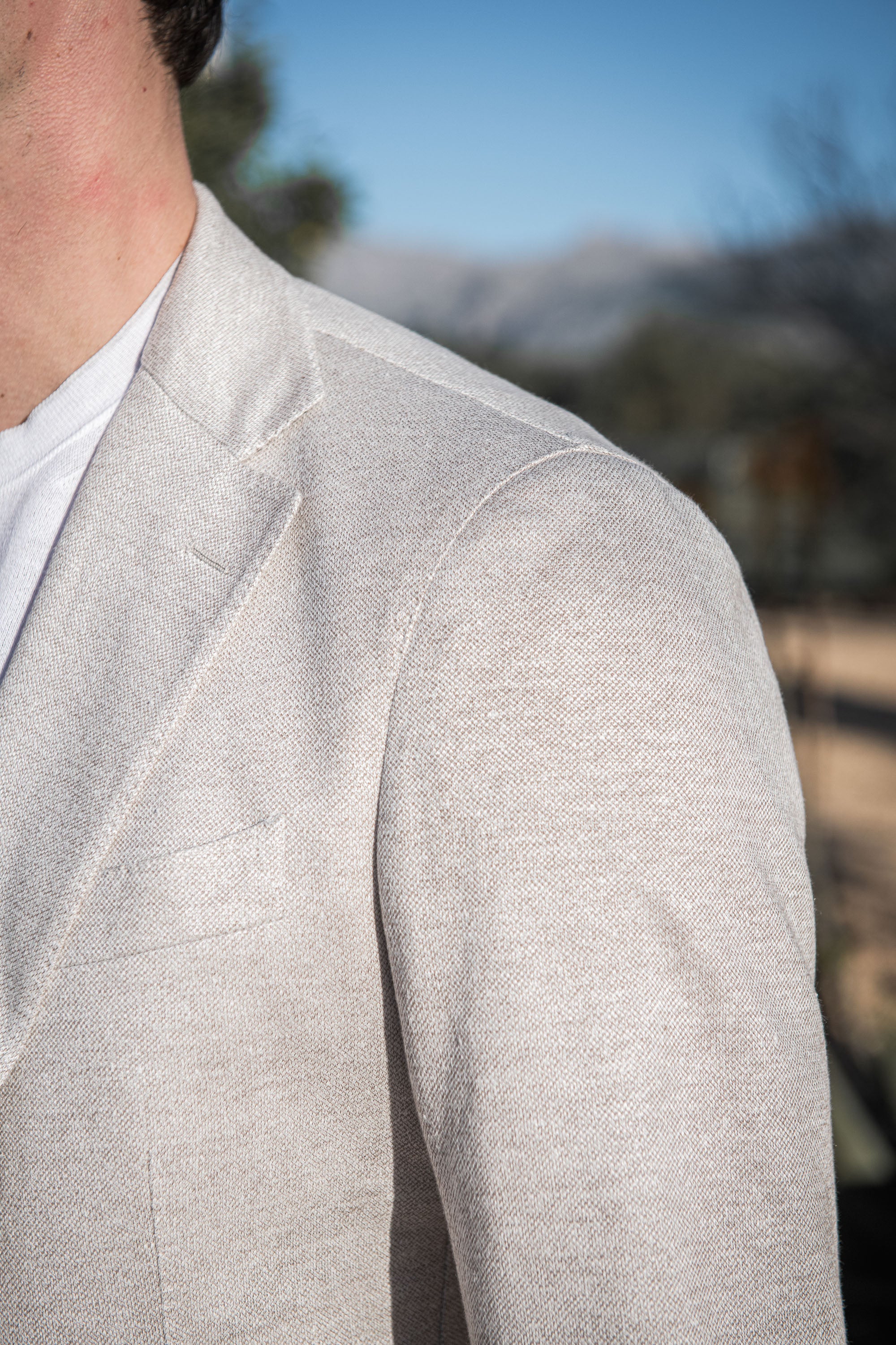 Beige jersey jacket - Made in Italy - Image 2
