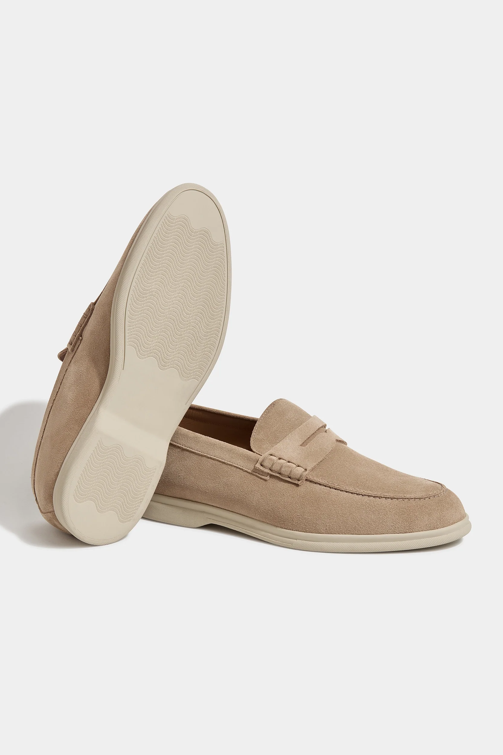 Beige penny loafers - Made in Italy - Image 3