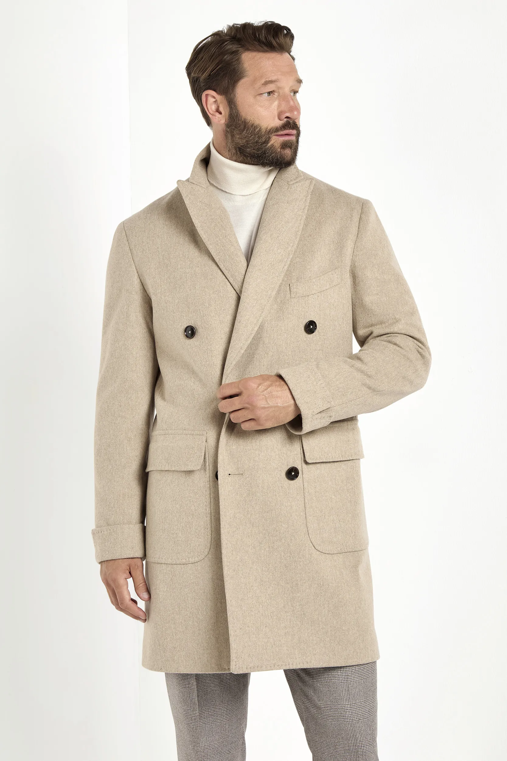 Beige polo coat – Made in Italy - Image 3