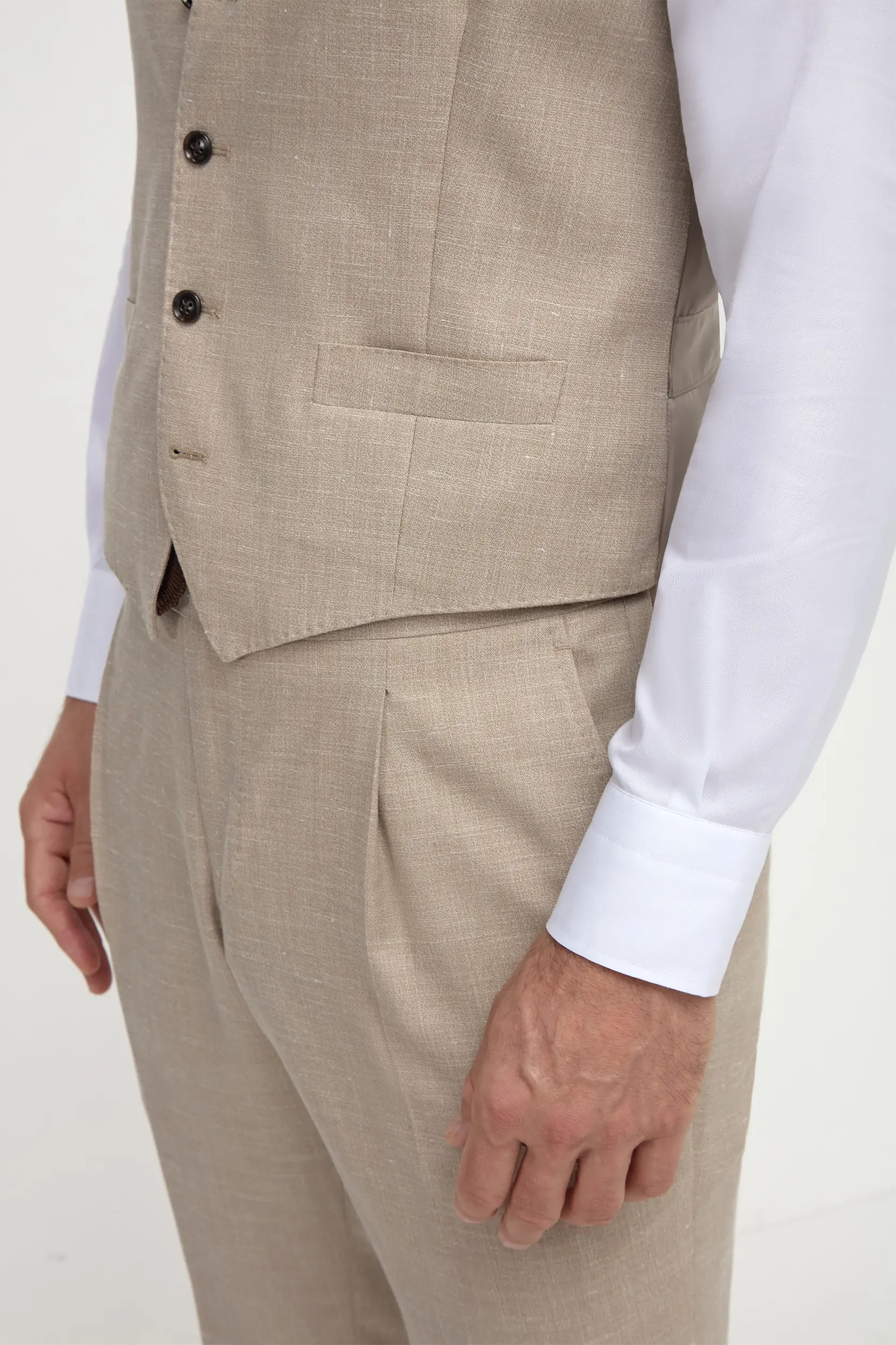 Beige waistcoat - Made in Italy - Image 4