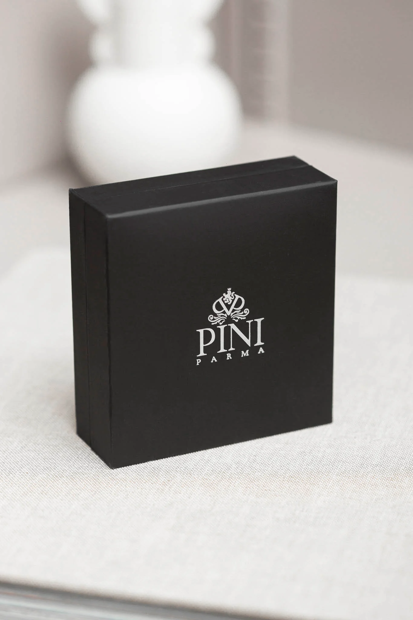 Black cufflinks and dress studs set with Swarovski detail - Made in Italy - Image 3