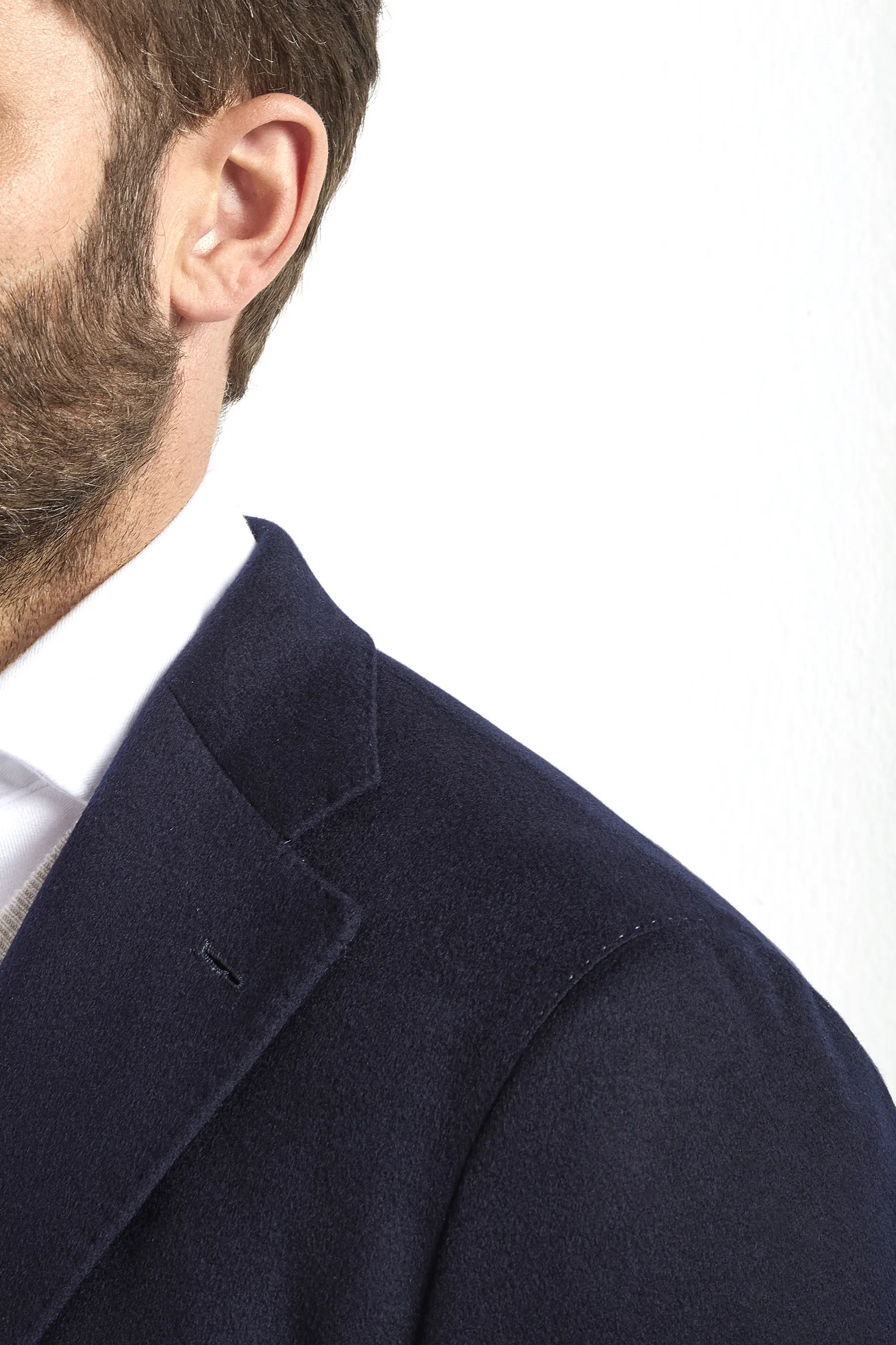 Blue jacket in cashmere - Made in Italy - Image 4