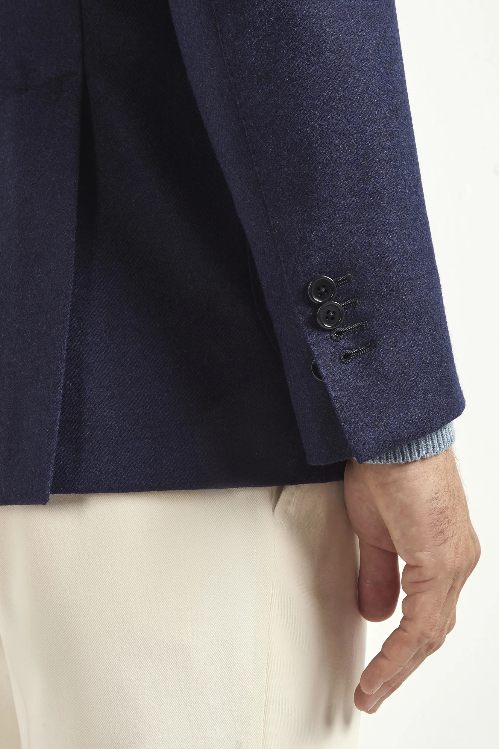 Blue jacket in wool and cashmere - Made in Italy - Image 4