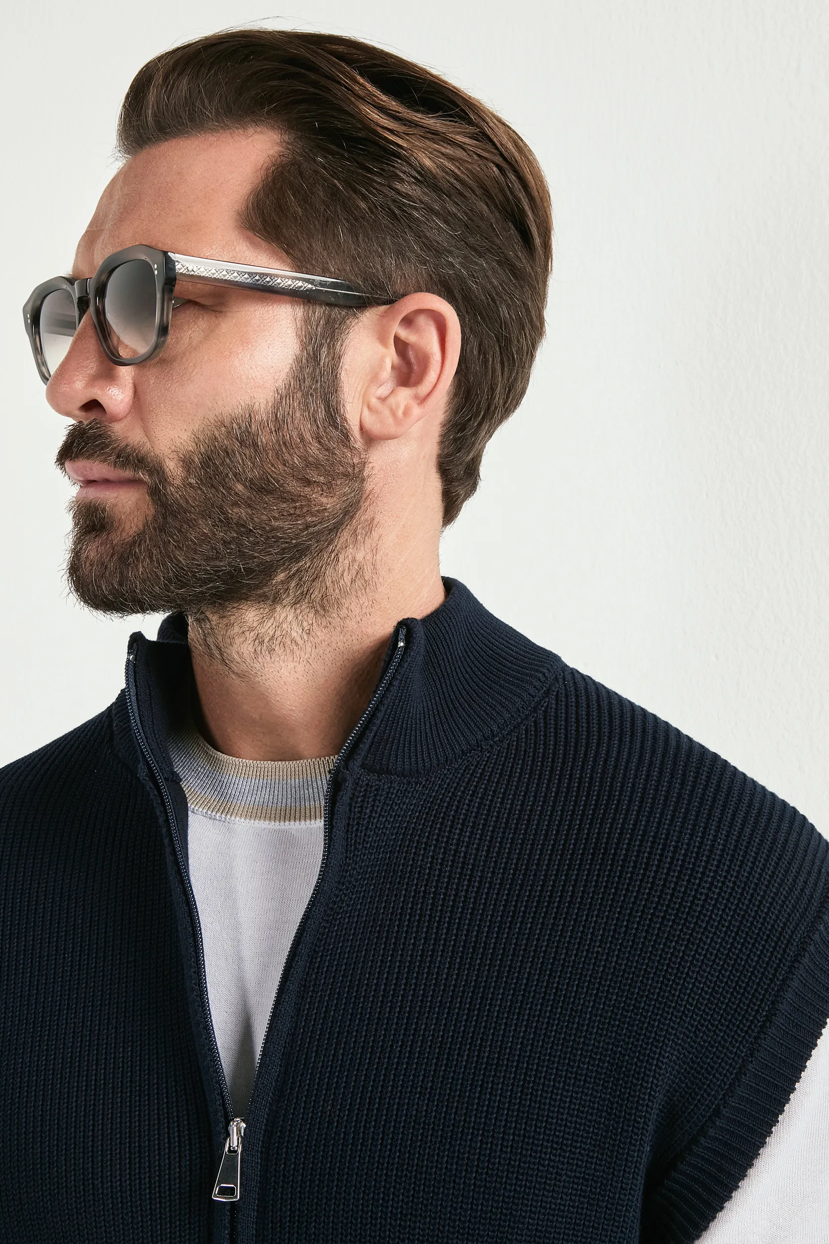 Blue knitted vest - Made in Italy - Image 2
