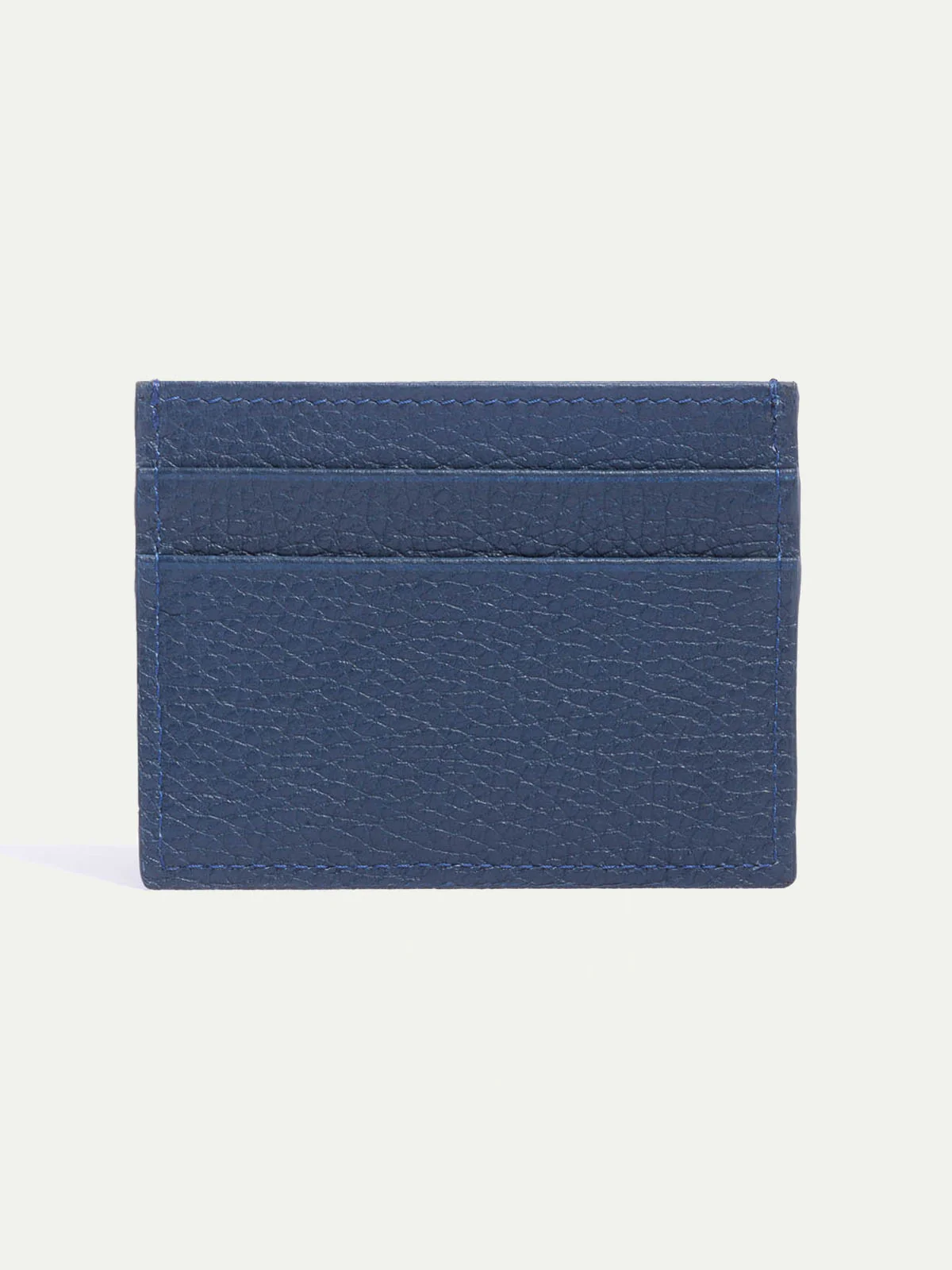 Blue leather card holder - Made in Italy - Image 3