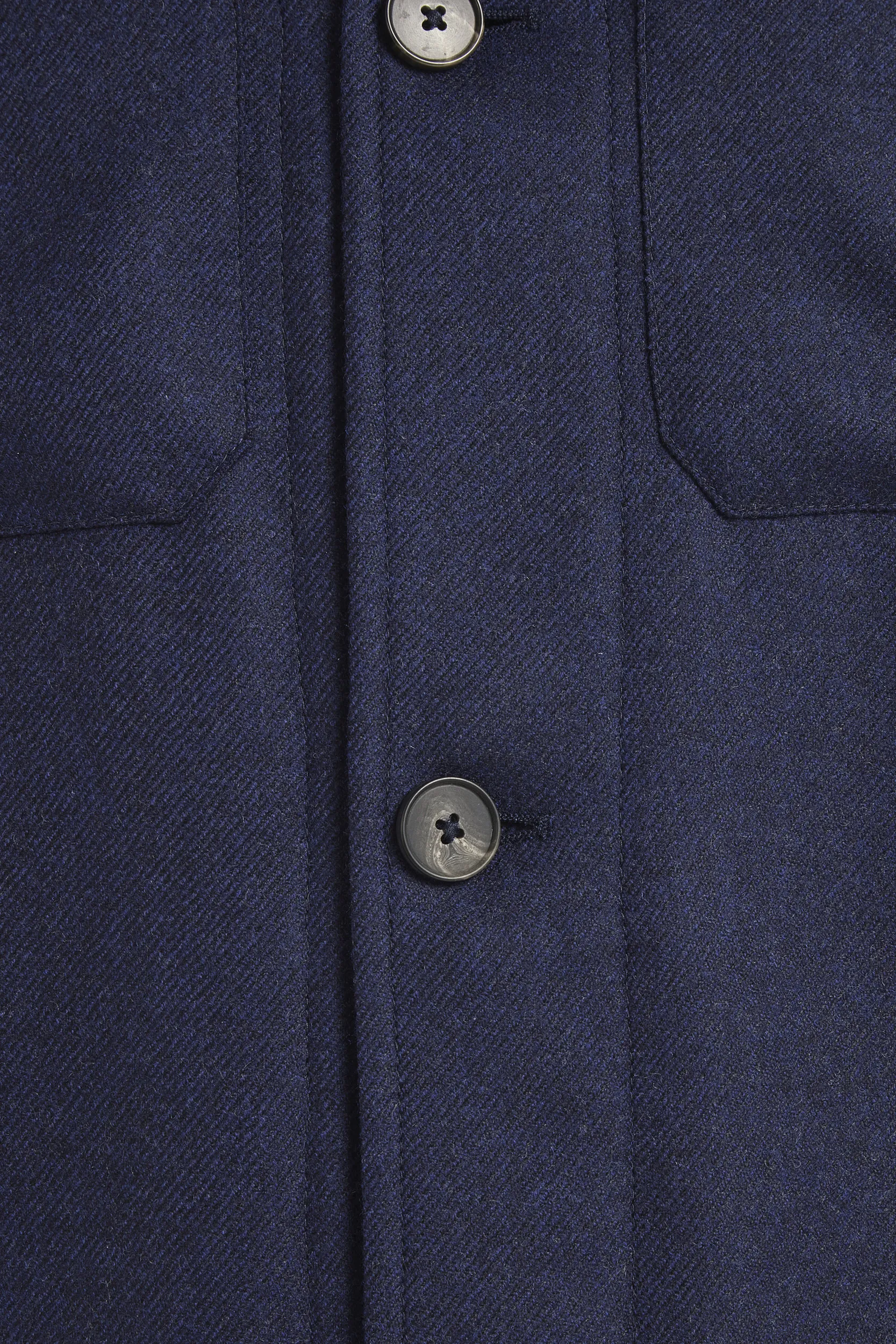 Blue wool and cashmere shirt jacket  - Made in Italy - Image 4