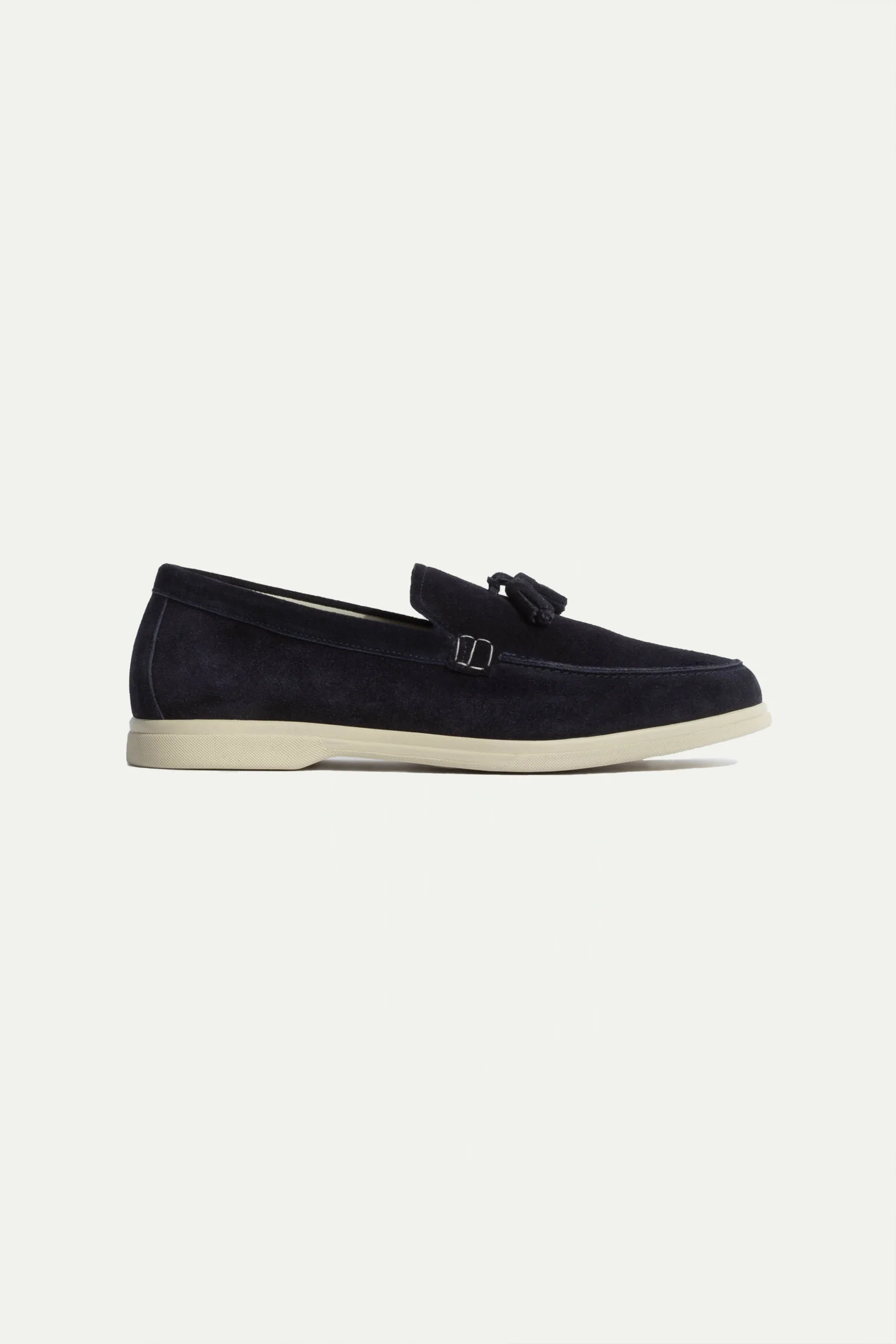 Blue suede tassel loafers - Made In Italy - Image 3