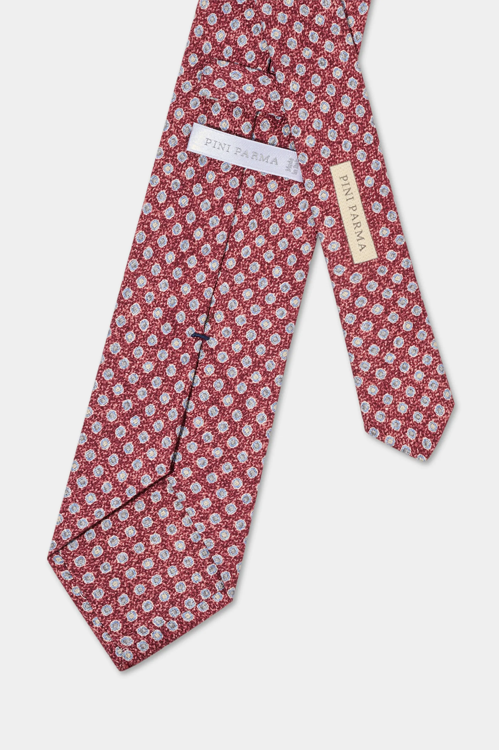Bordeaux fancy silk tie - Made in Italy - Image 4