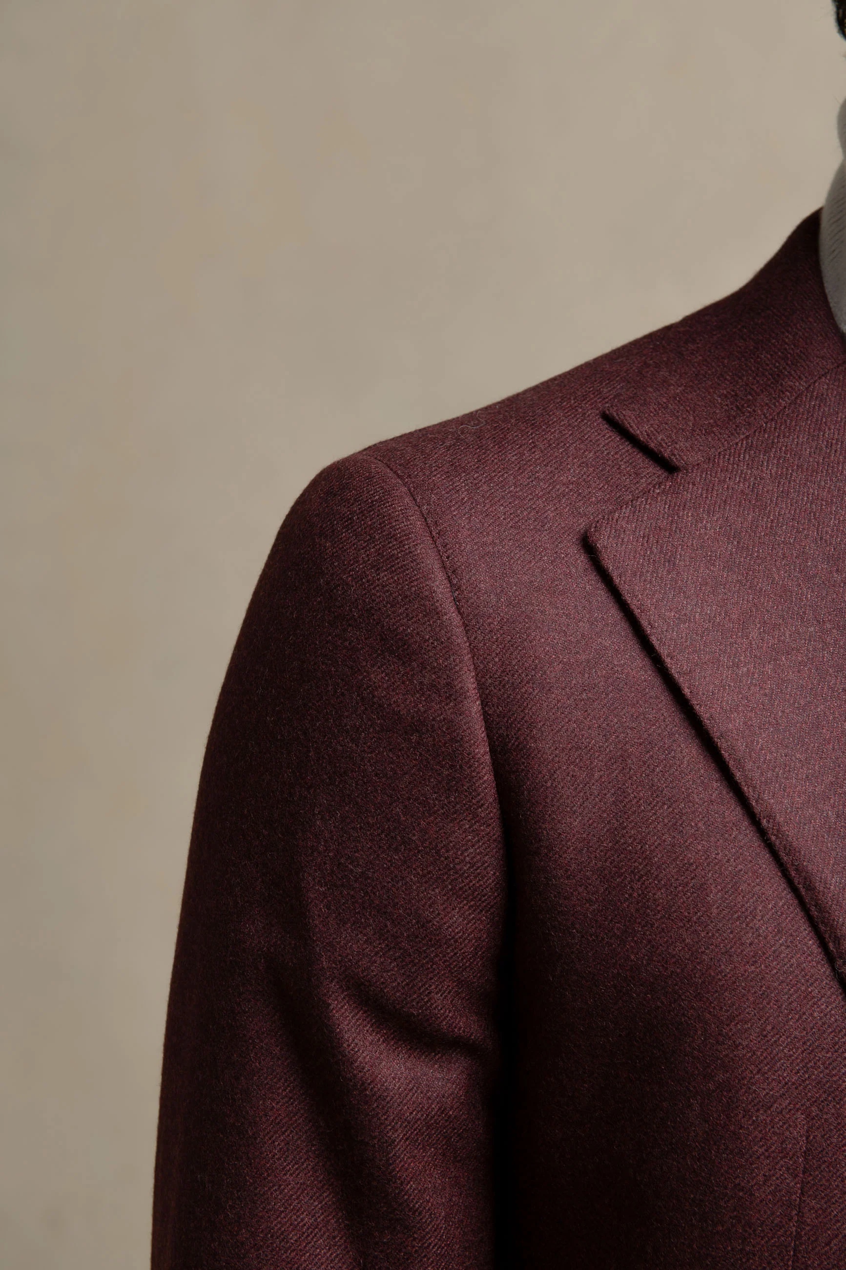 Bordeaux jacket in wool and cashmere - Made in Italy - Image 2