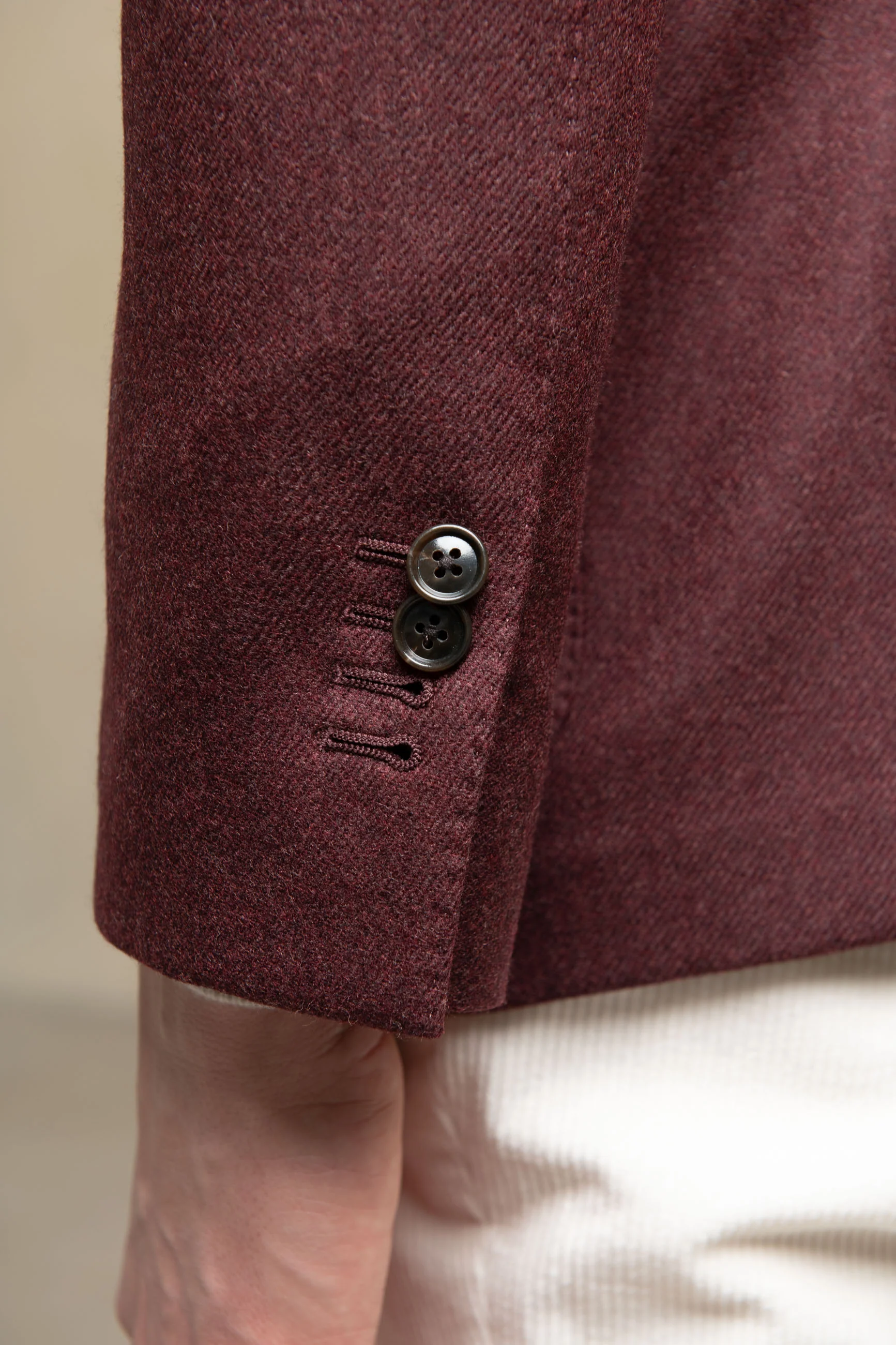 Bordeaux jacket in wool and cashmere - Made in Italy - Image 4
