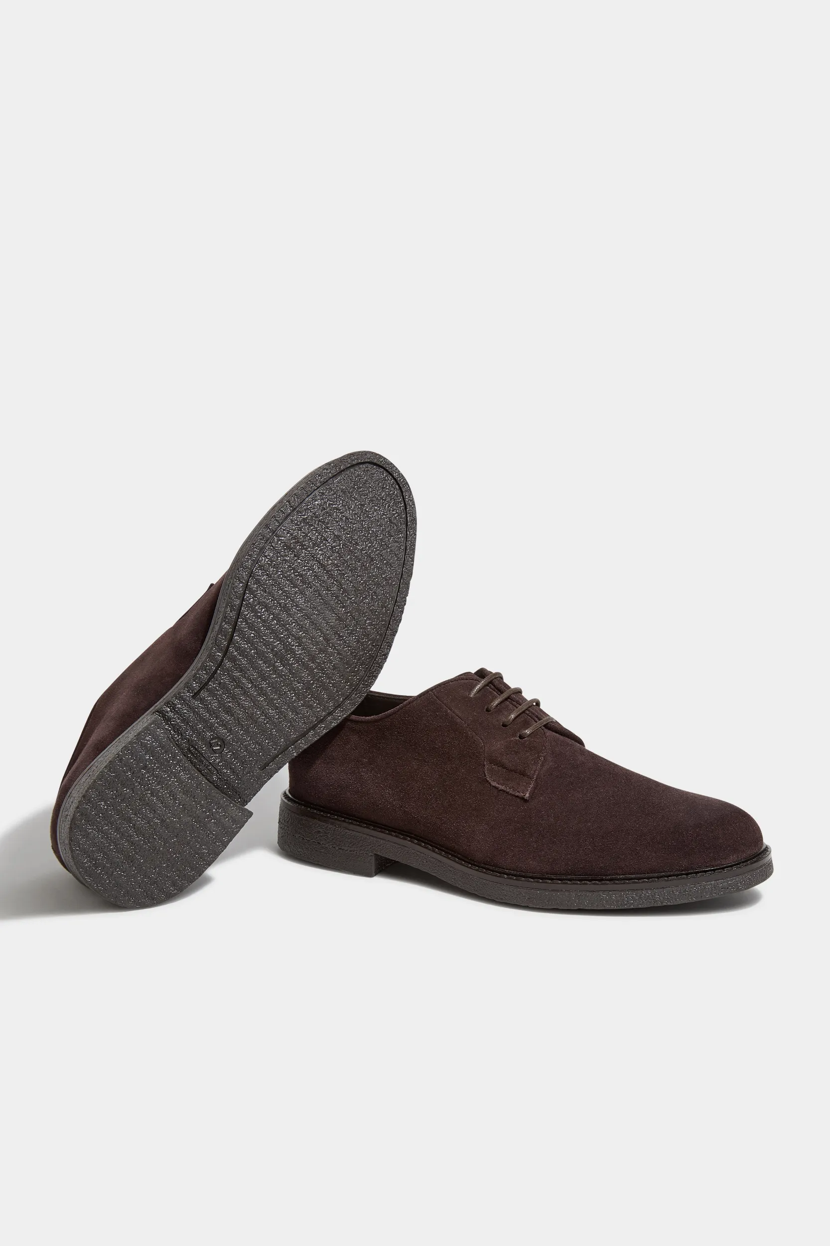 Brown suede Derby - Made in Italy - Image 2