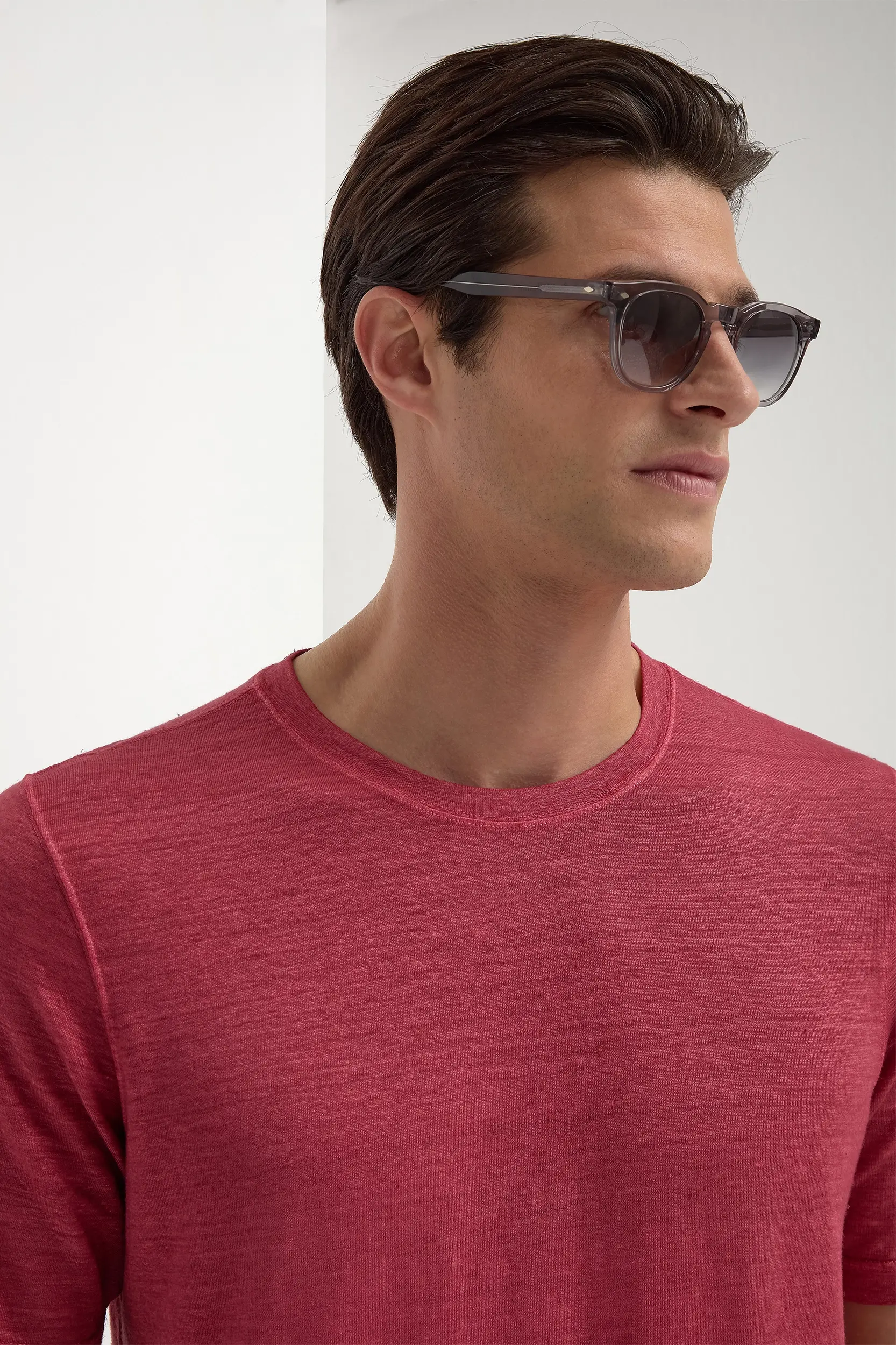 Cherry linen t-shirt - Made in Italy - Image 3