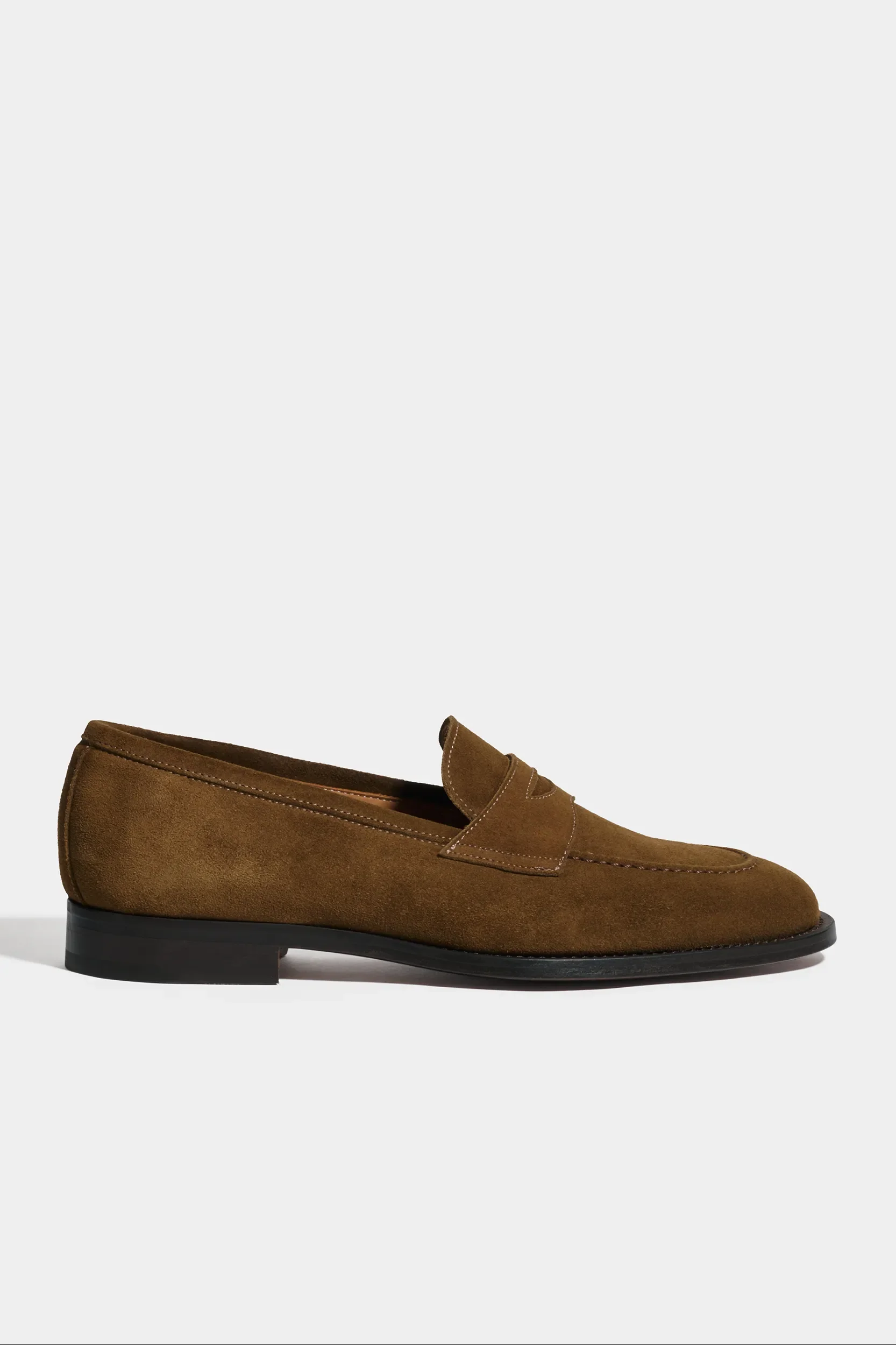 Cognac suede penny loafers - Made in Italy - Image 2