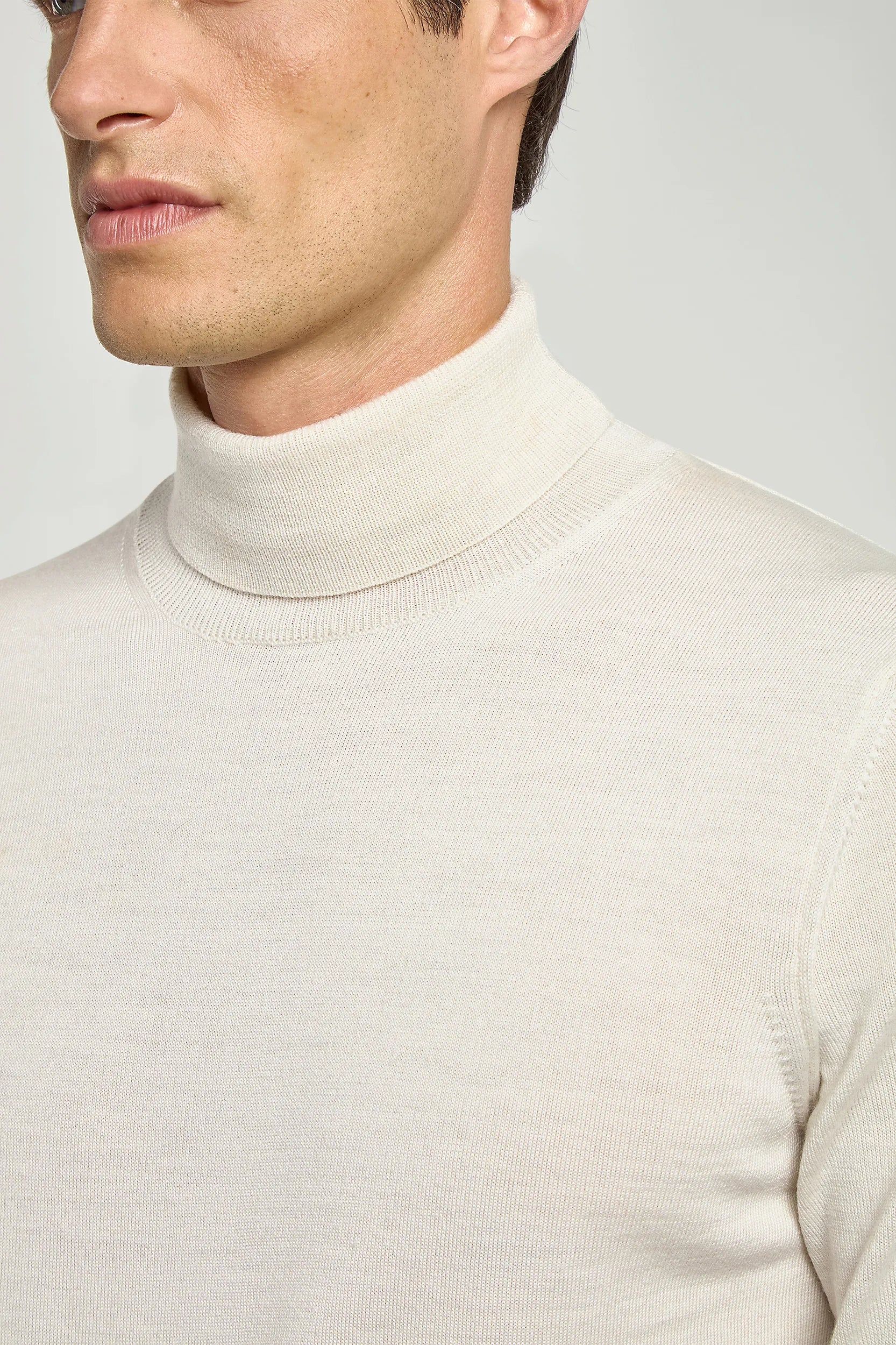 Cream Merino Turtleneck – Made in Italy - Image 2