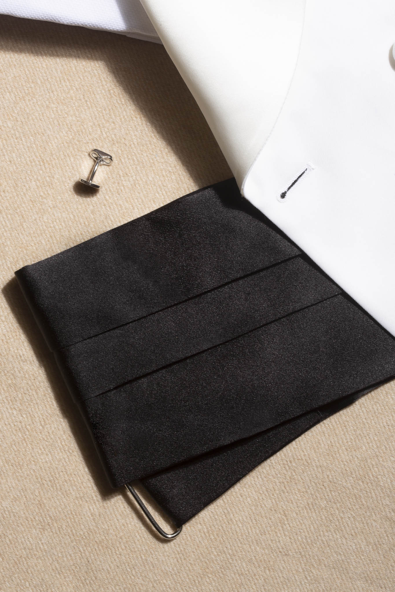Black Silk Cummerbund - Made in Italy - Image 4