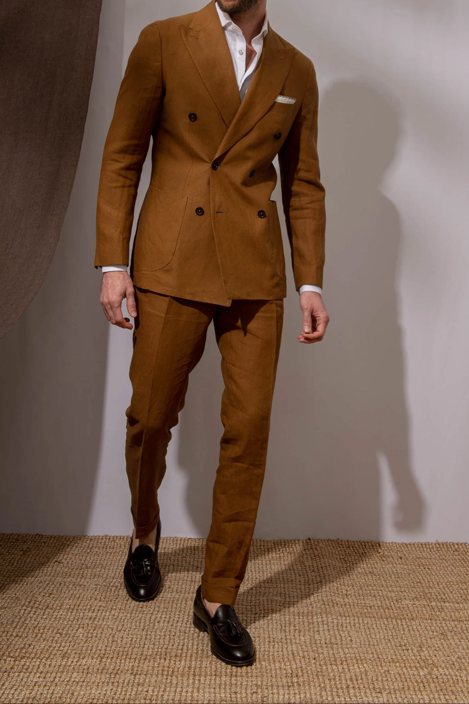 Curry double breasted jacket - Made in Italy - Image 3