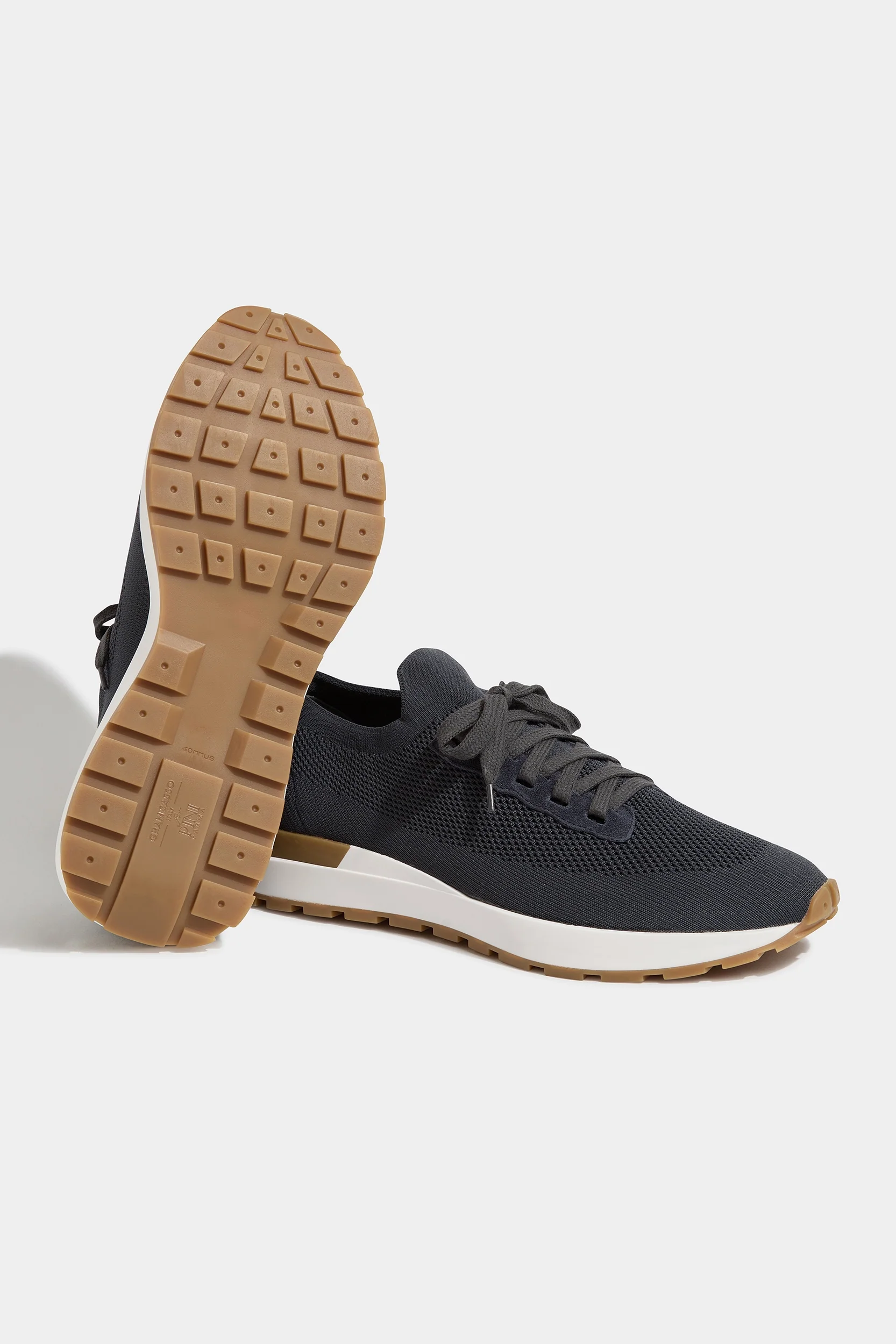 Blue knitted sneakers - Made In Italy - Image 3