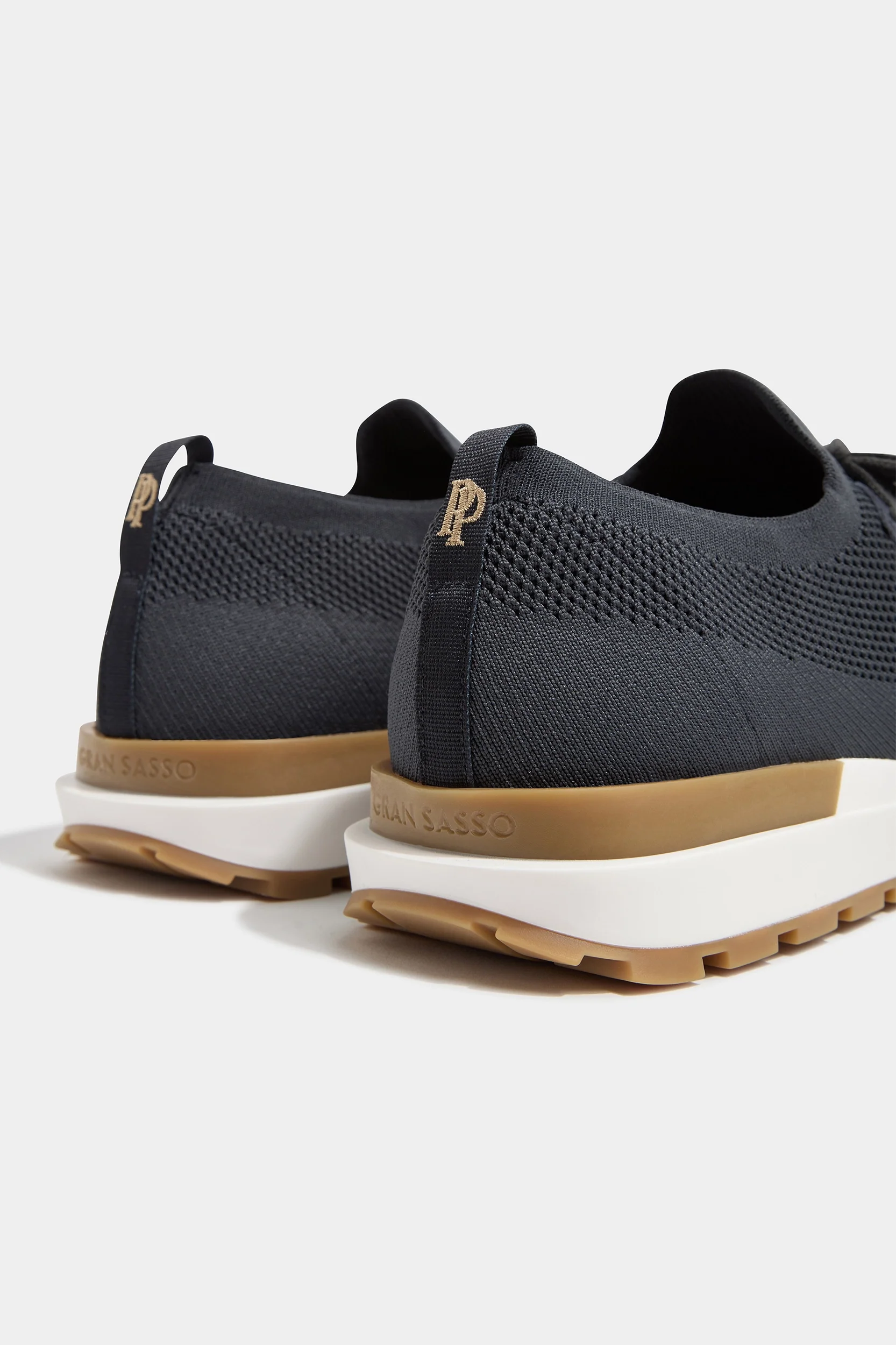 Blue knitted sneakers - Made In Italy - Image 4