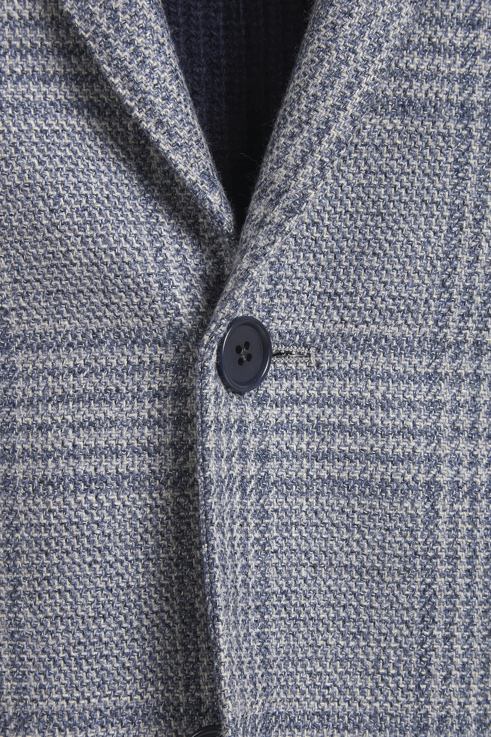 Dusty blue Prince of Wales jacket - Made in Italy - Image 4