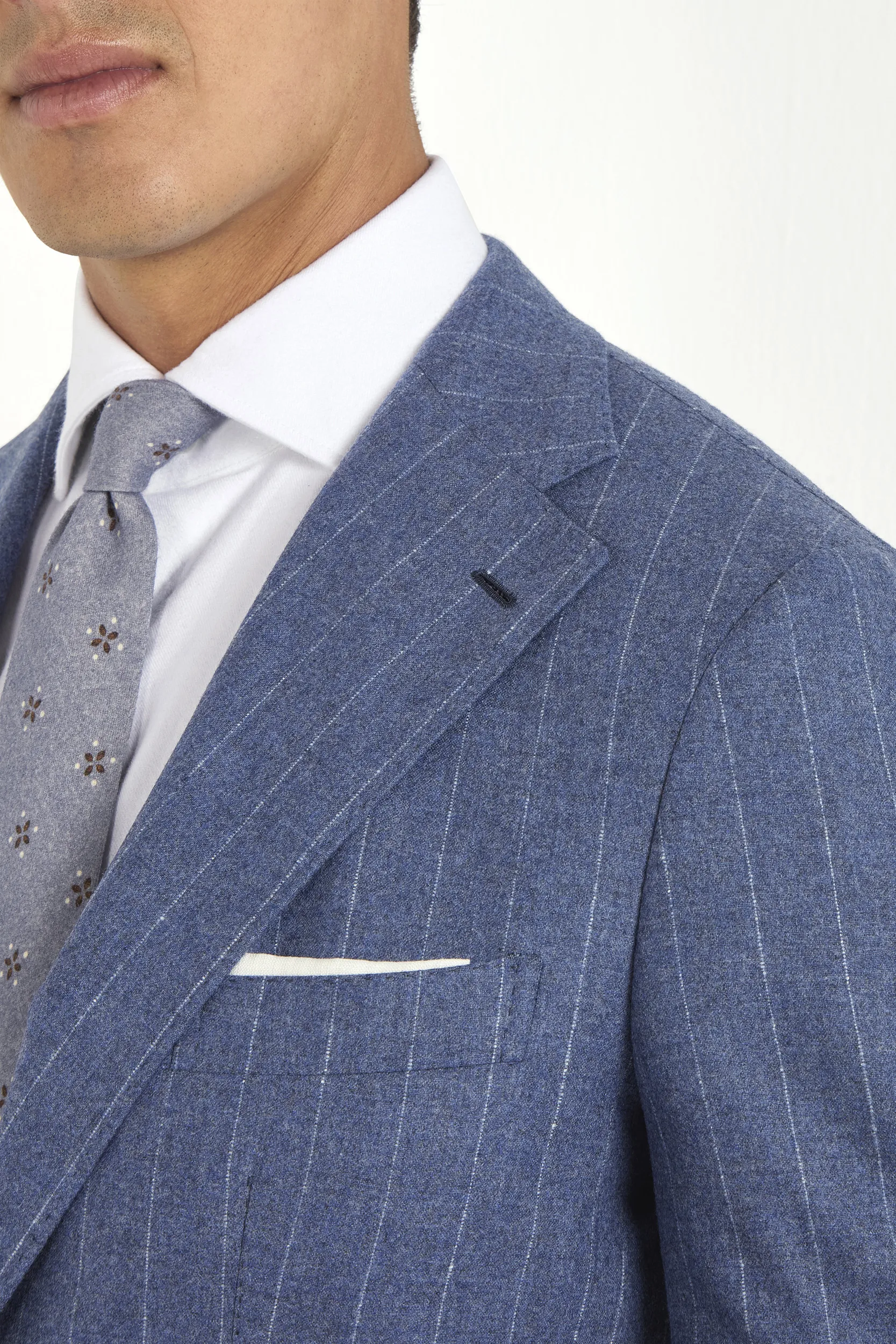 Dusty blue striped suit - Made in Italy - Image 3
