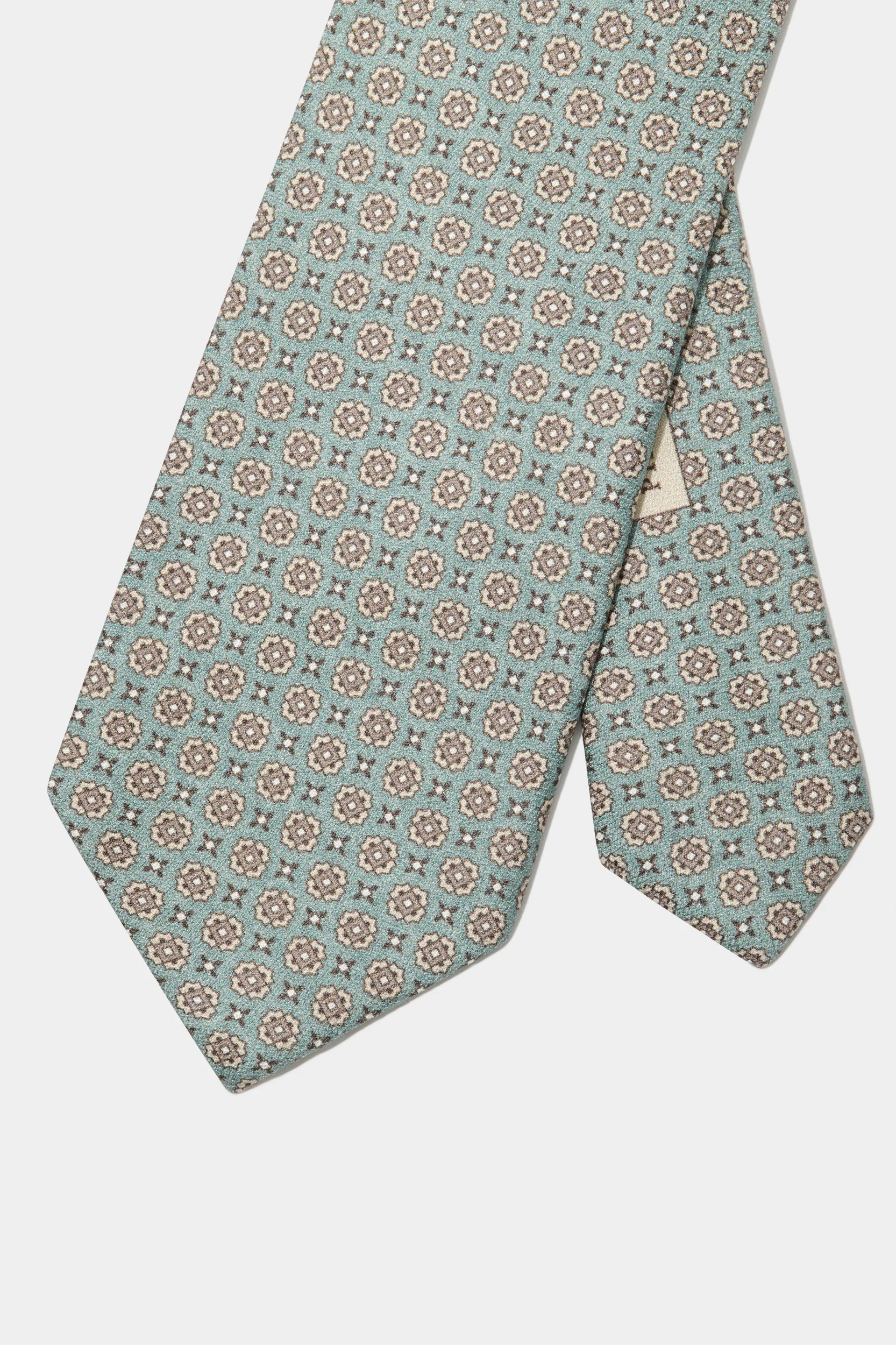 Green fancy silk tie - Made in Italy - Image 4
