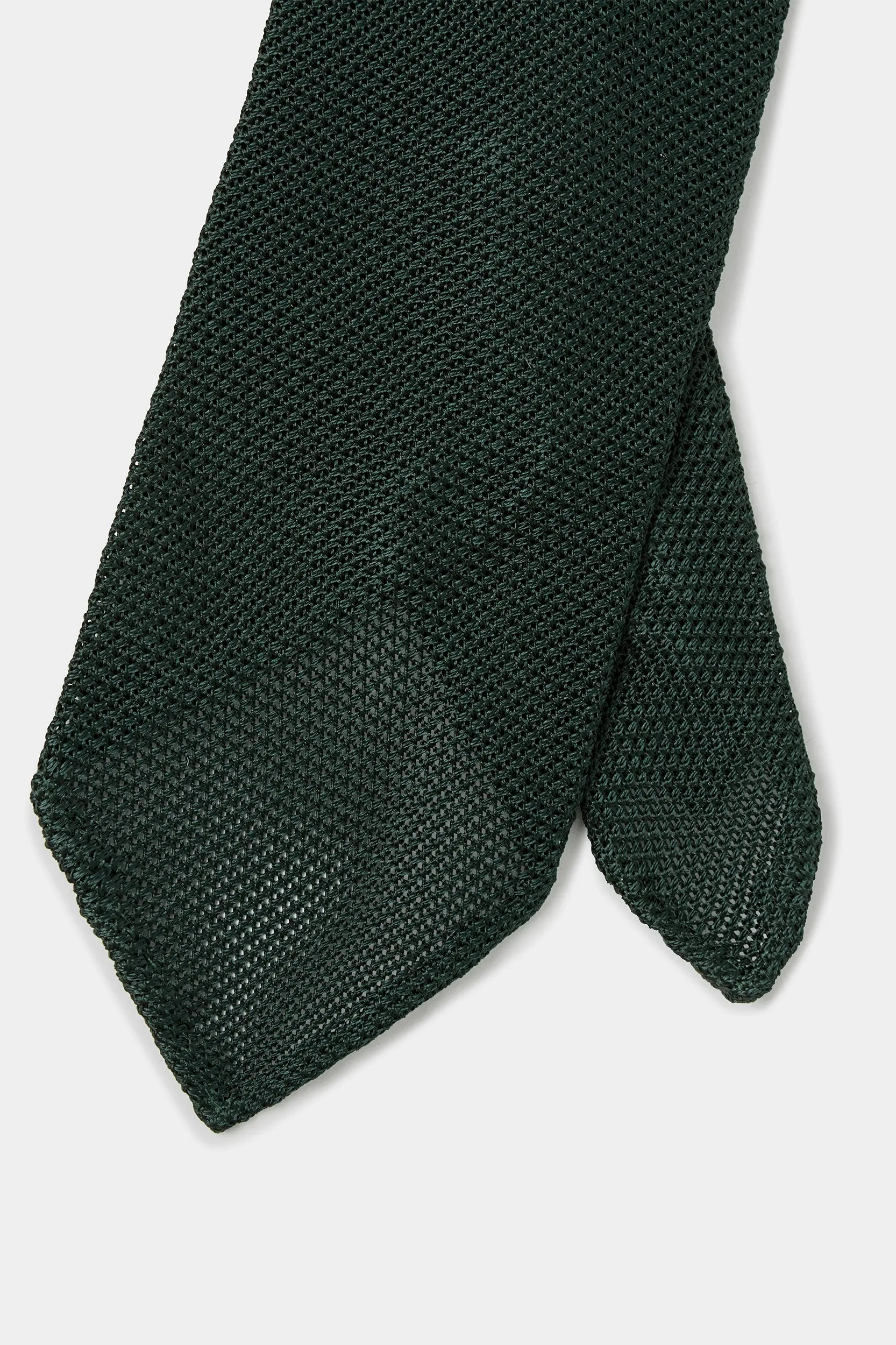 Green grenadine silk tie - Hand Made In Italy - Image 3