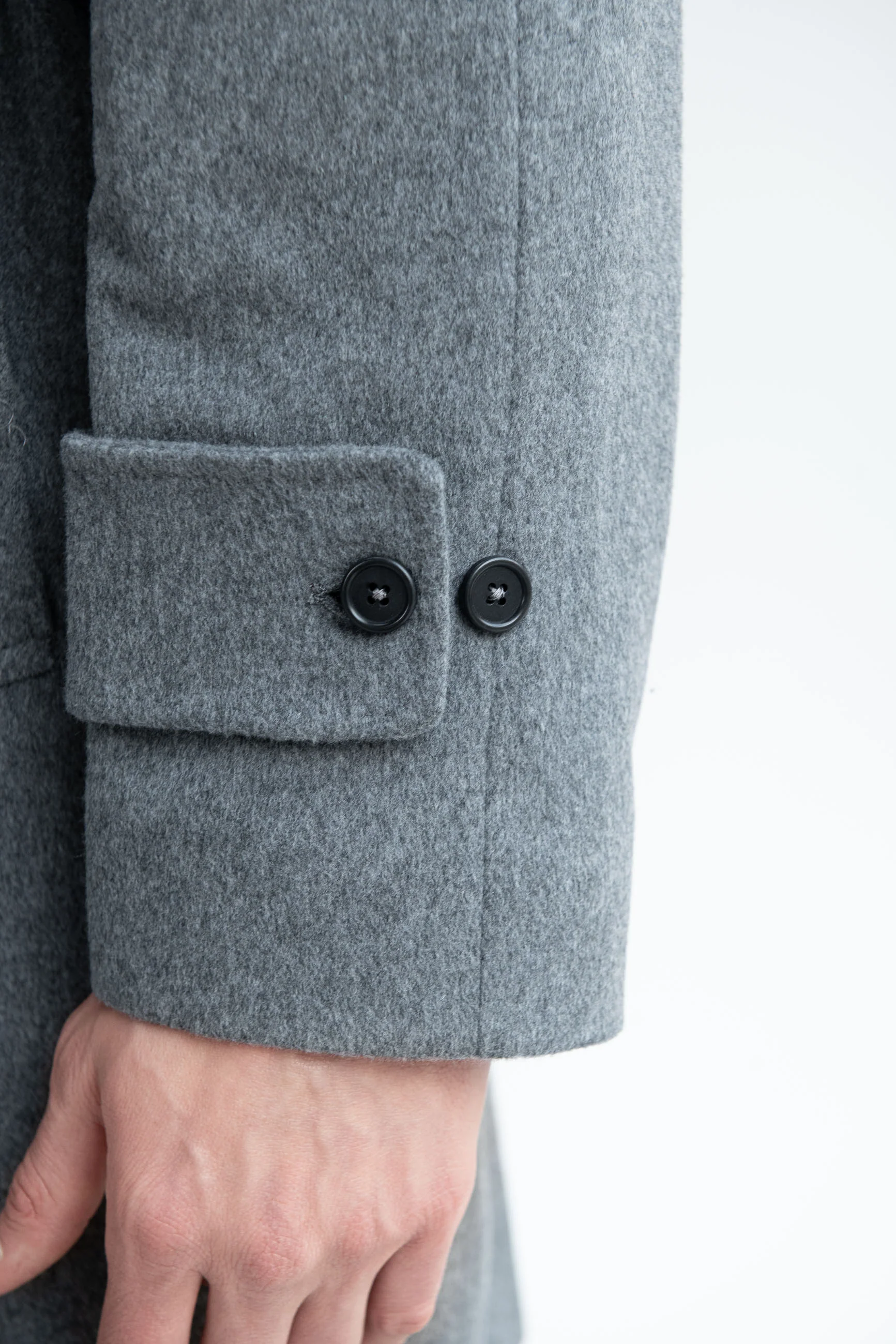 Grey raglan coat – Made in Italy - Image 6