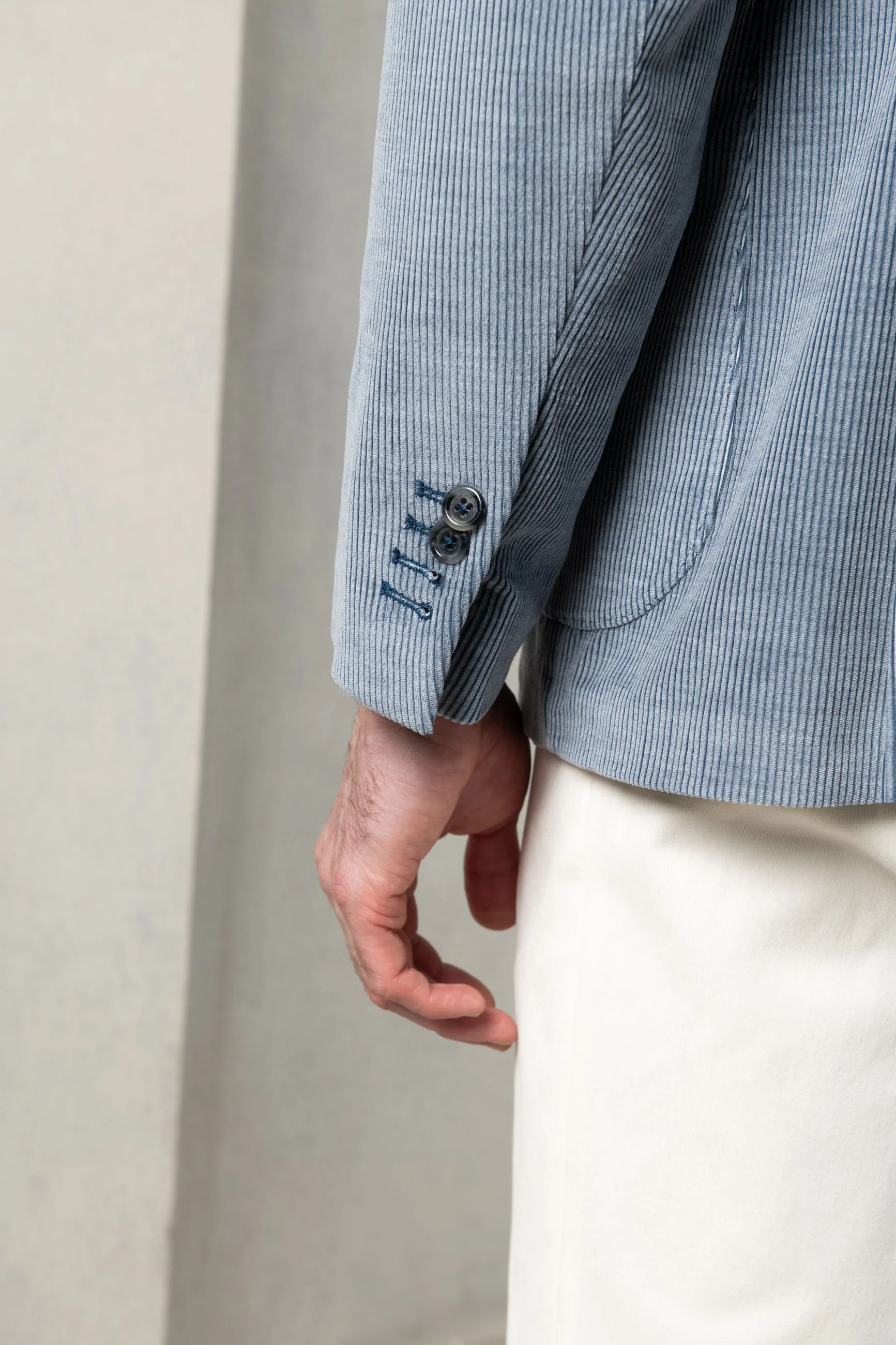 Light blue corduroy jacket "Soragna Capsule Collection" - Made in Italy - Image 3