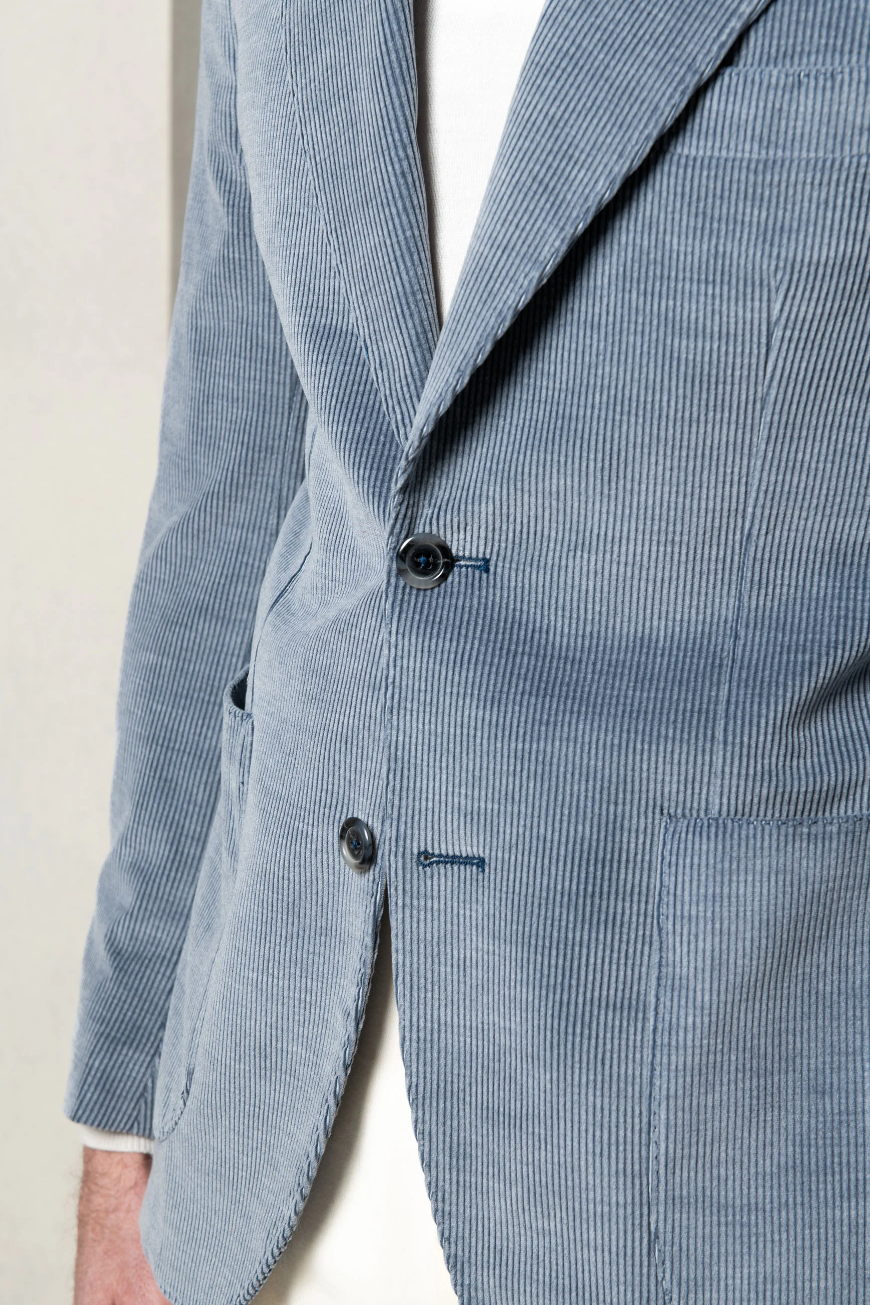Light blue corduroy jacket "Soragna Capsule Collection" - Made in Italy - Image 4