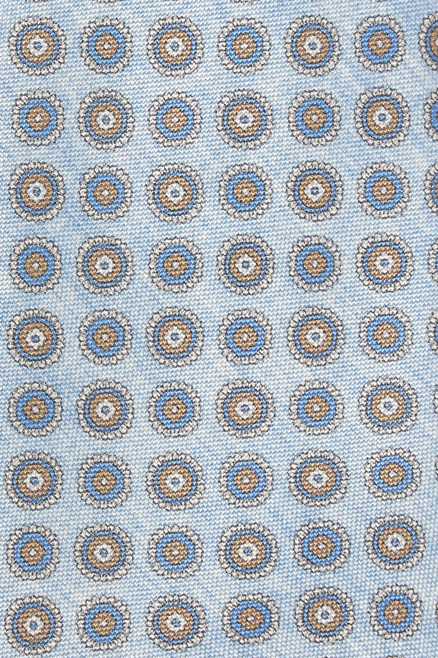 Light blue fancy silk tie - Made in Italy - Image 2