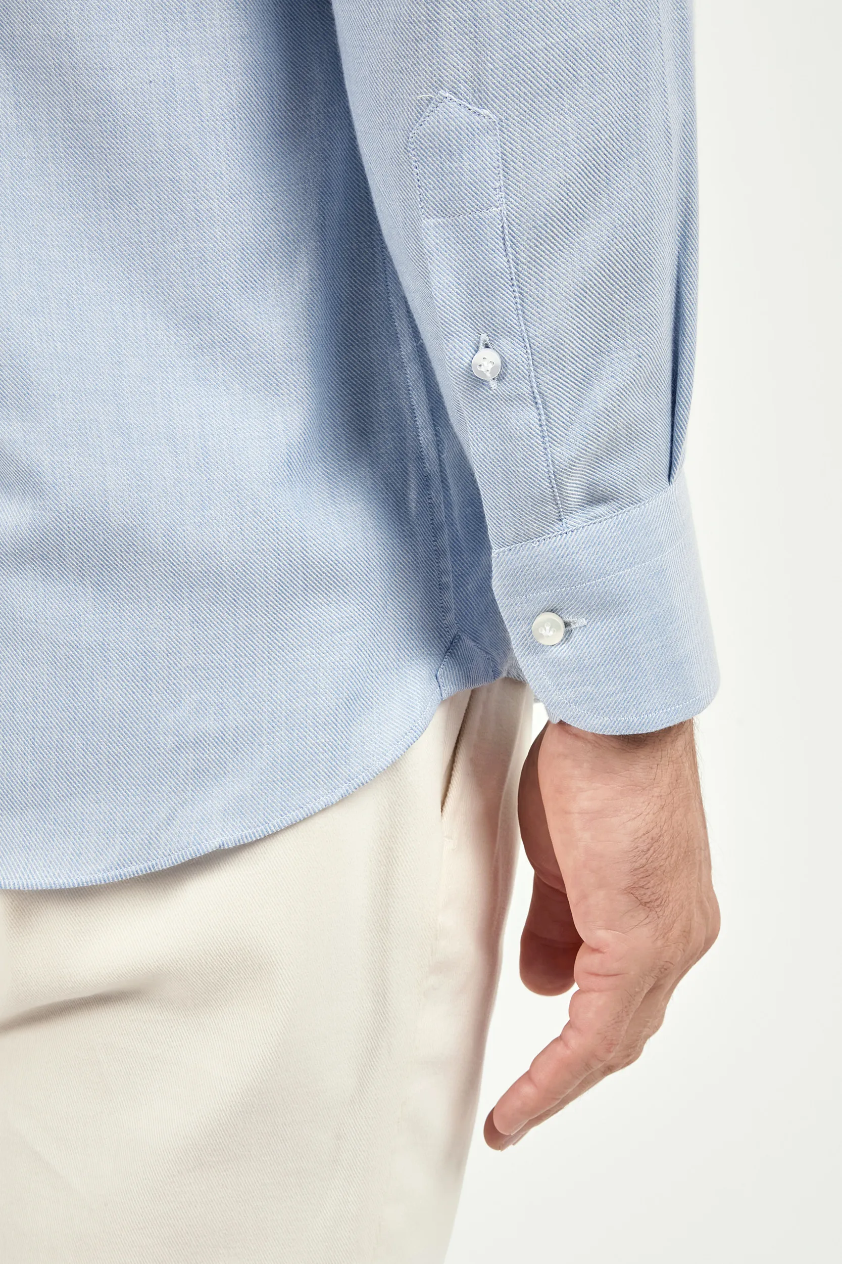 Light blue jersey shirt - Made in Italy - Image 4