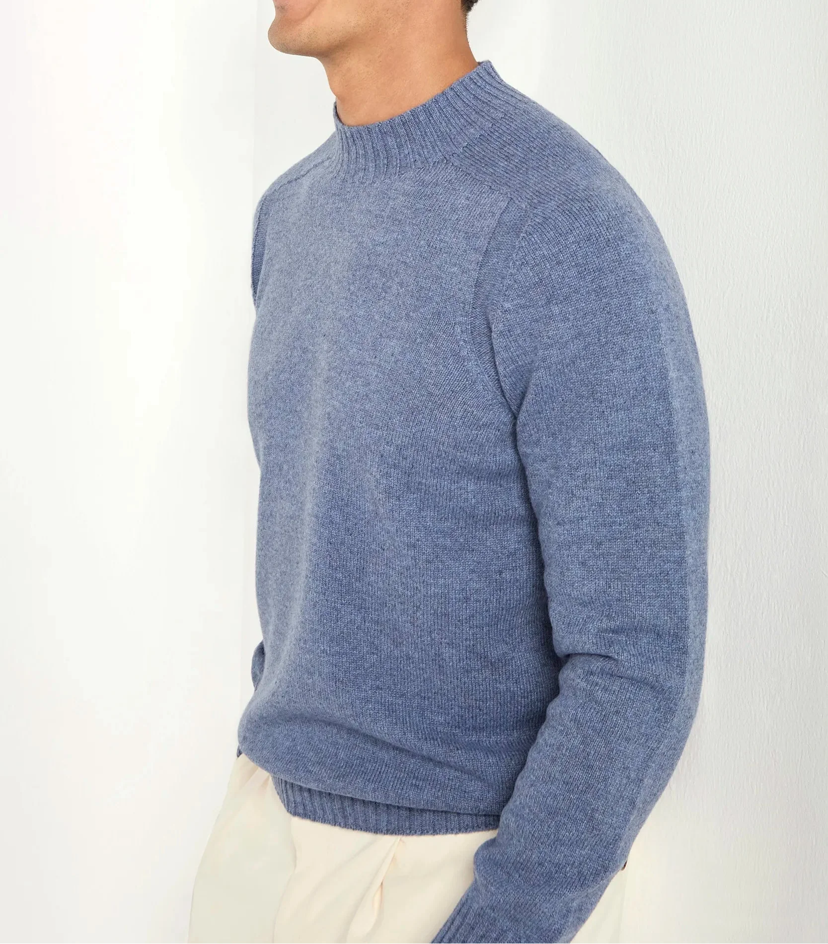 Light blue mock neck - Made in Italy - Image 4