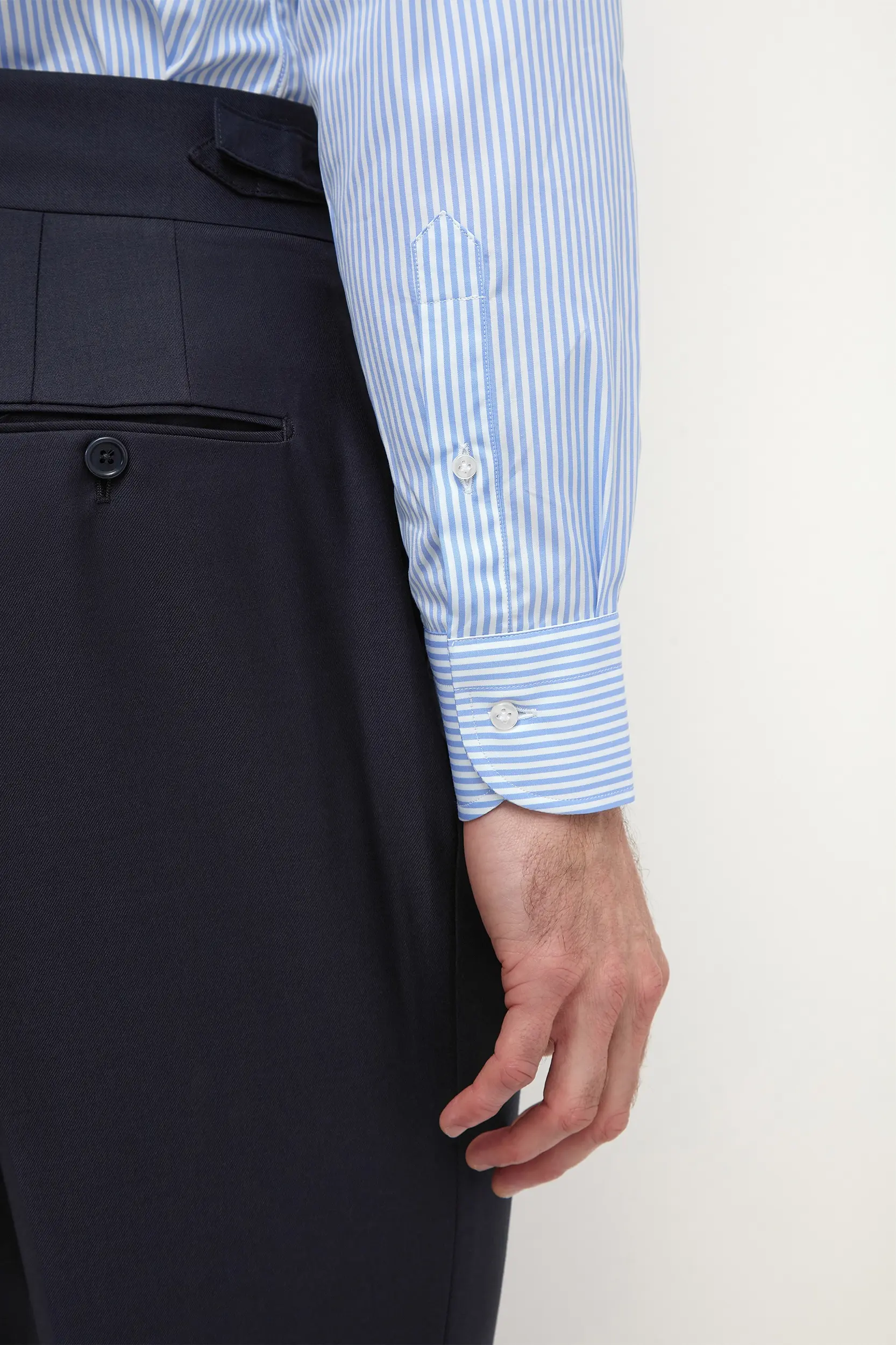 Light Blue Striped Shirt - Made in Italy - Image 4