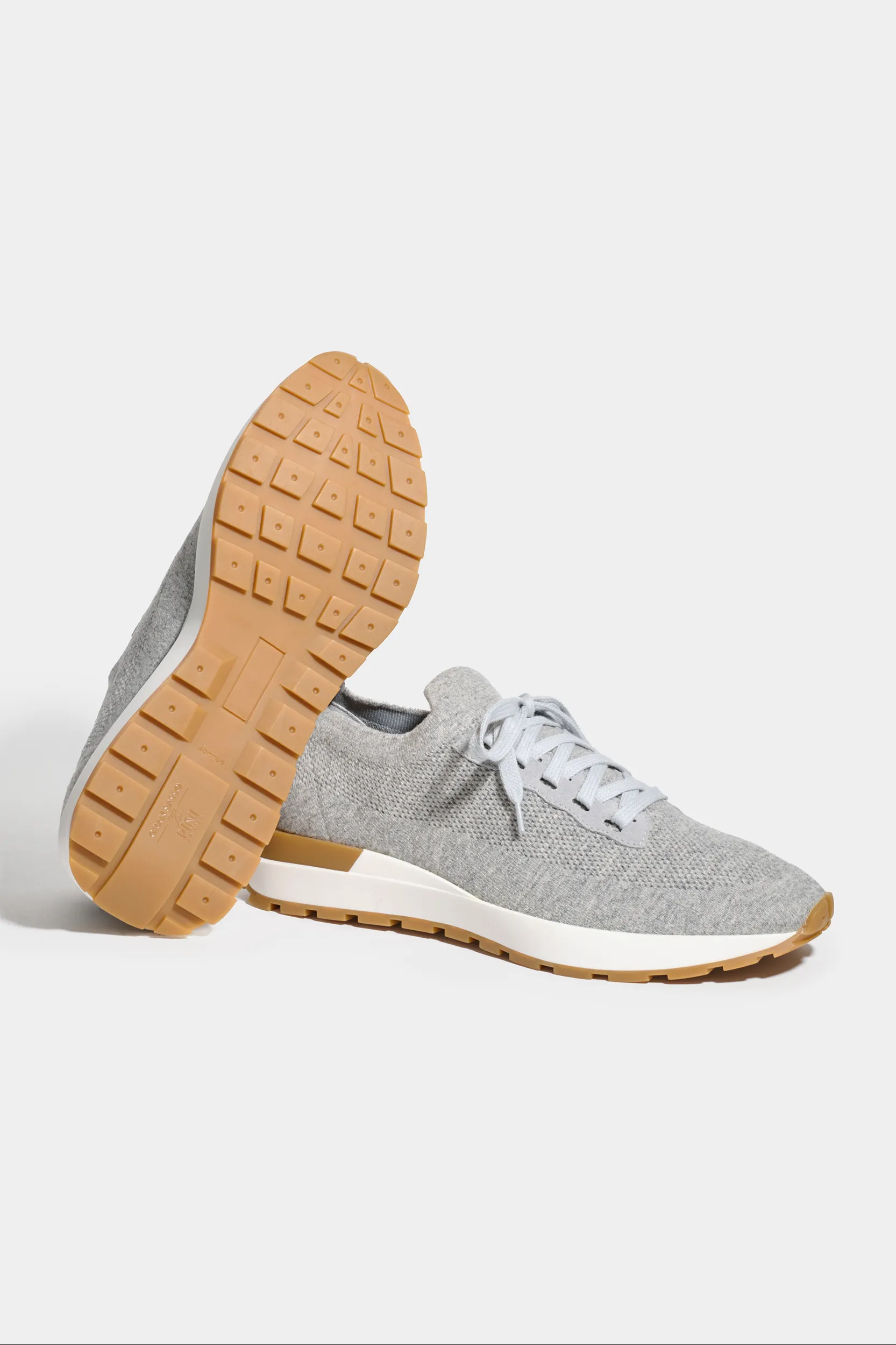 Light grey knitted sneakers - Made In Italy - Image 2