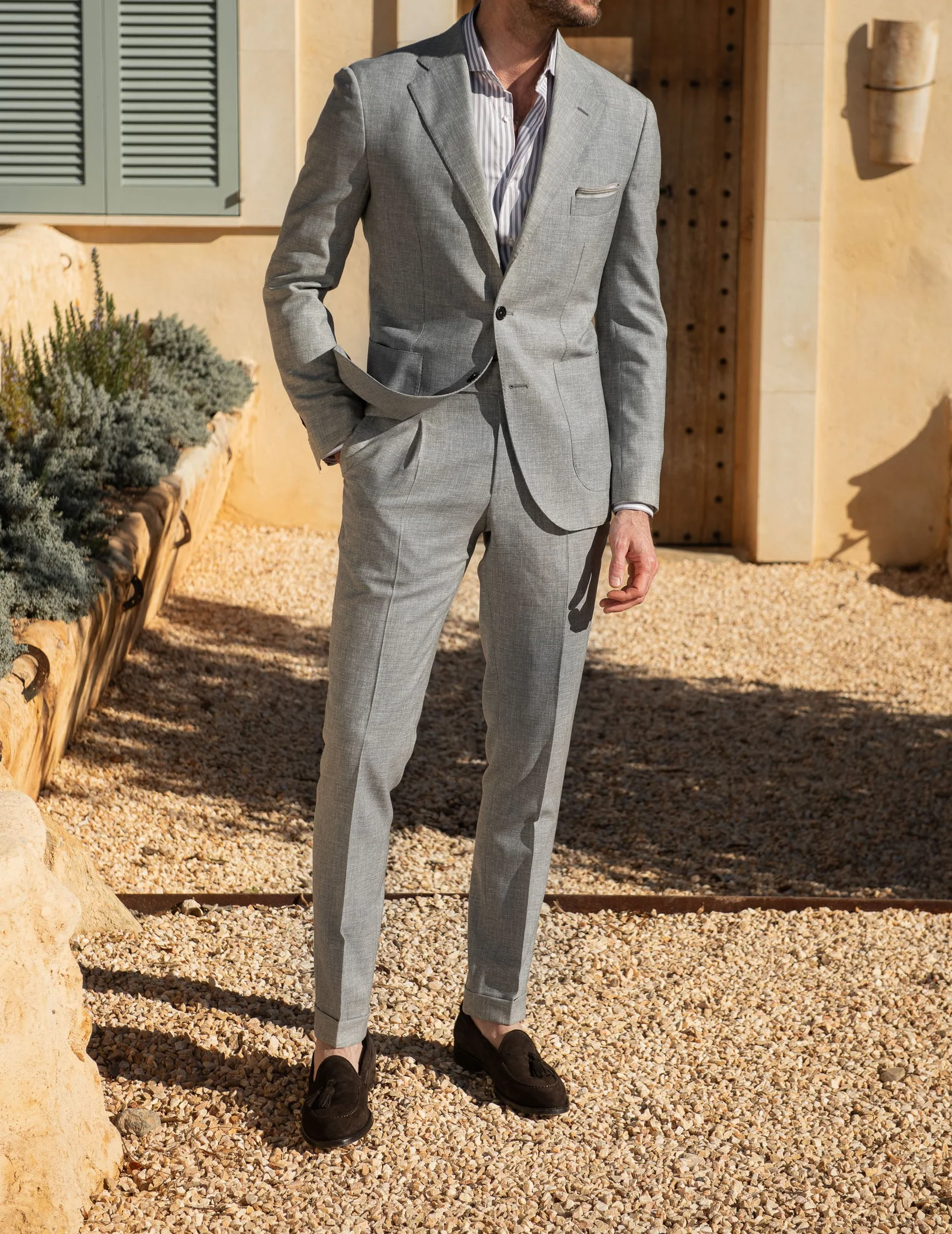 Light grey wool suit - Made in Italy - Image 5