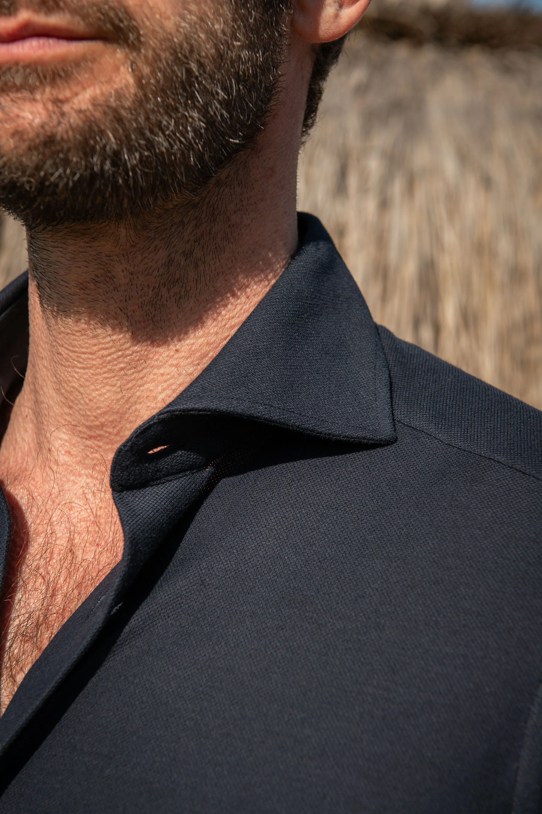 Navy jersey shirt - Made in Italy - Image 2