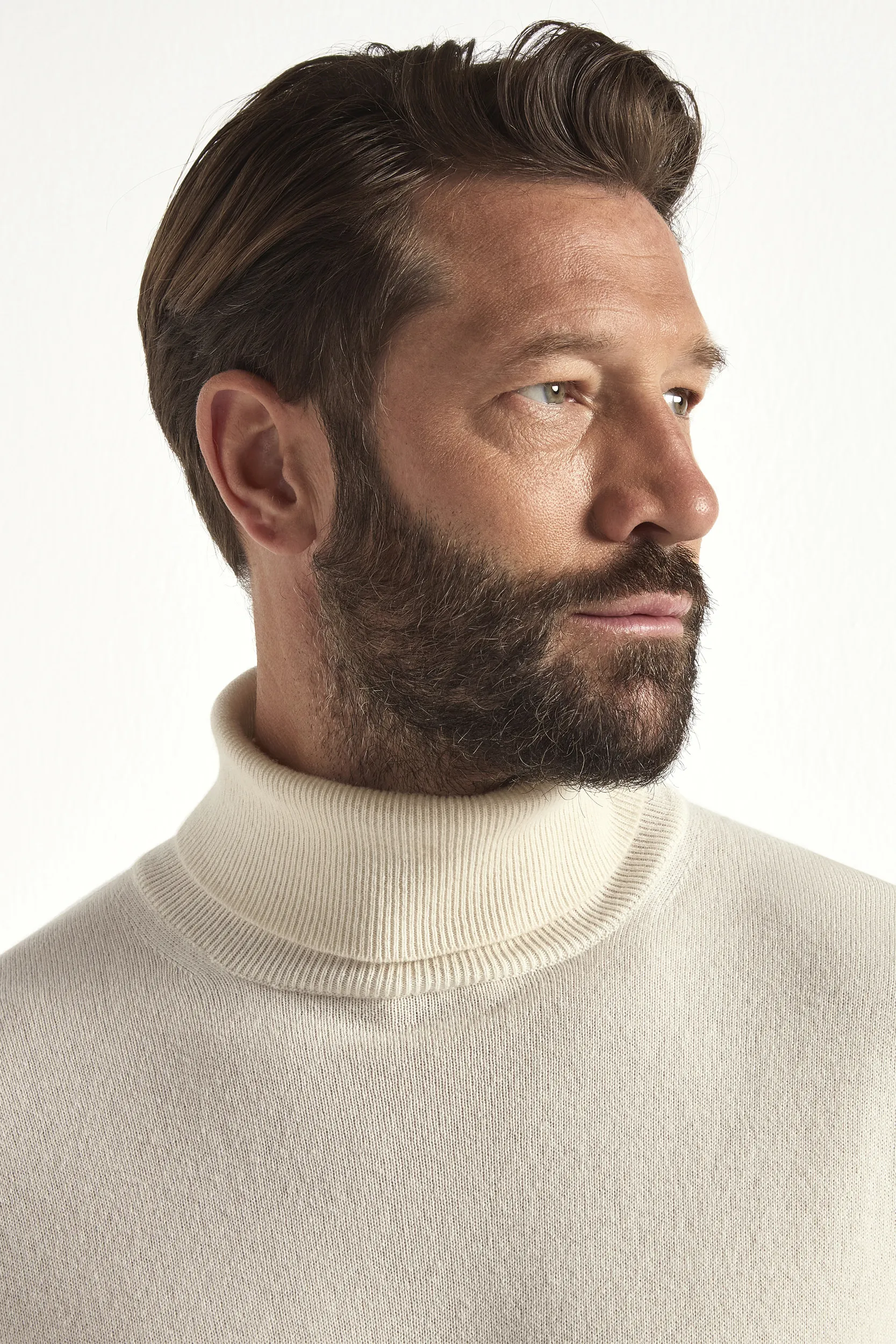 Off-white cashmere turtleneck – Made in italy - Image 2
