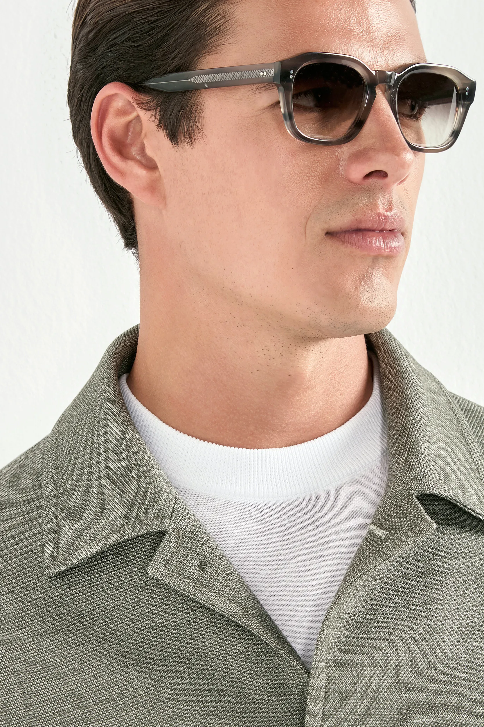 Sage linen blend bomber - Made in Italy - Image 3