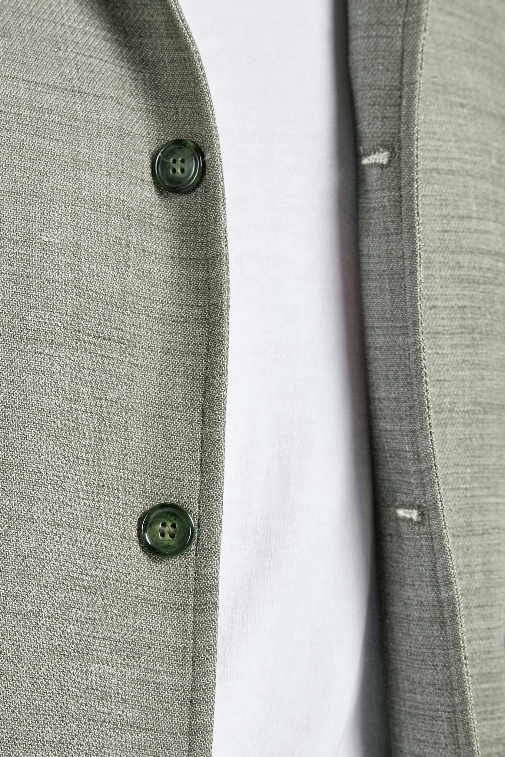 Sage linen blend bomber - Made in Italy - Image 5