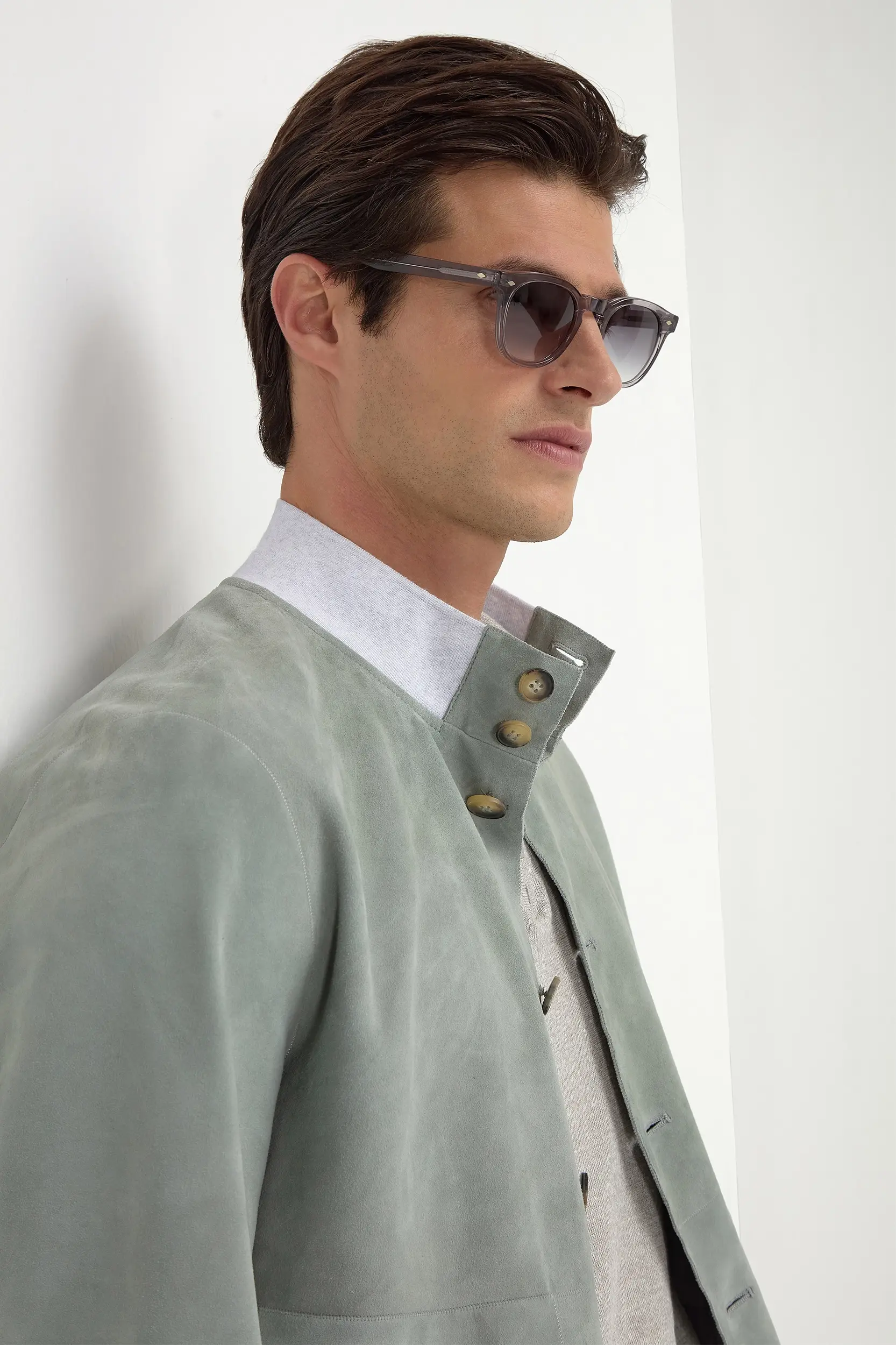 Sage suede bomber – Made in Italy - Image 4