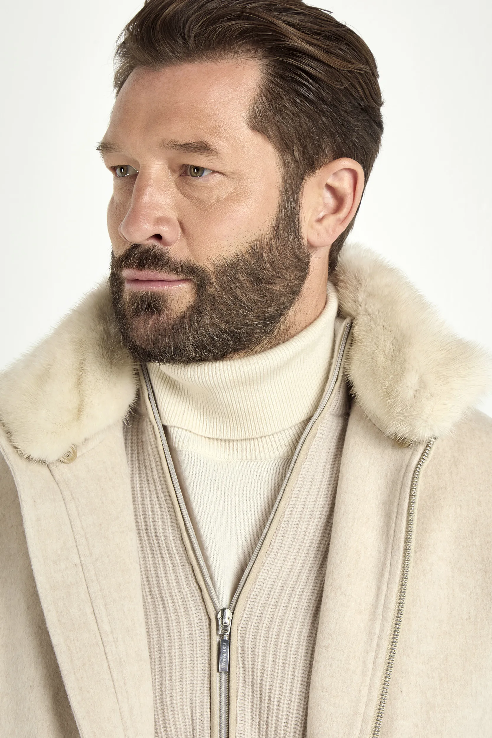 Sand mink collar bomber - Made in Italy - Image 5