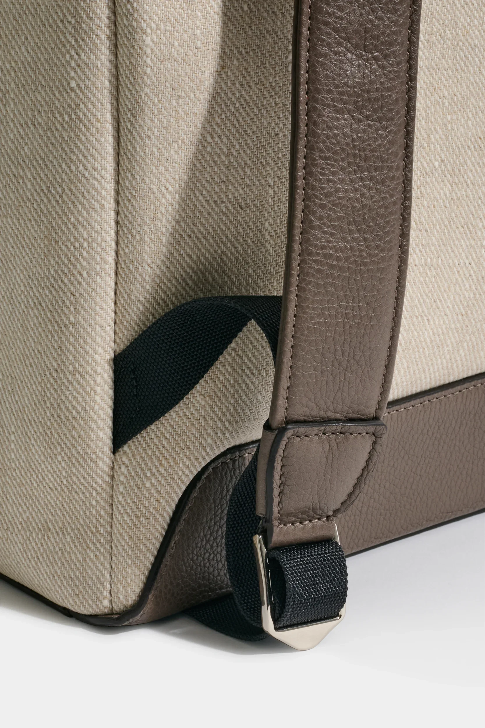 Sand canvas & leather backpack - Made in Italy - Image 7