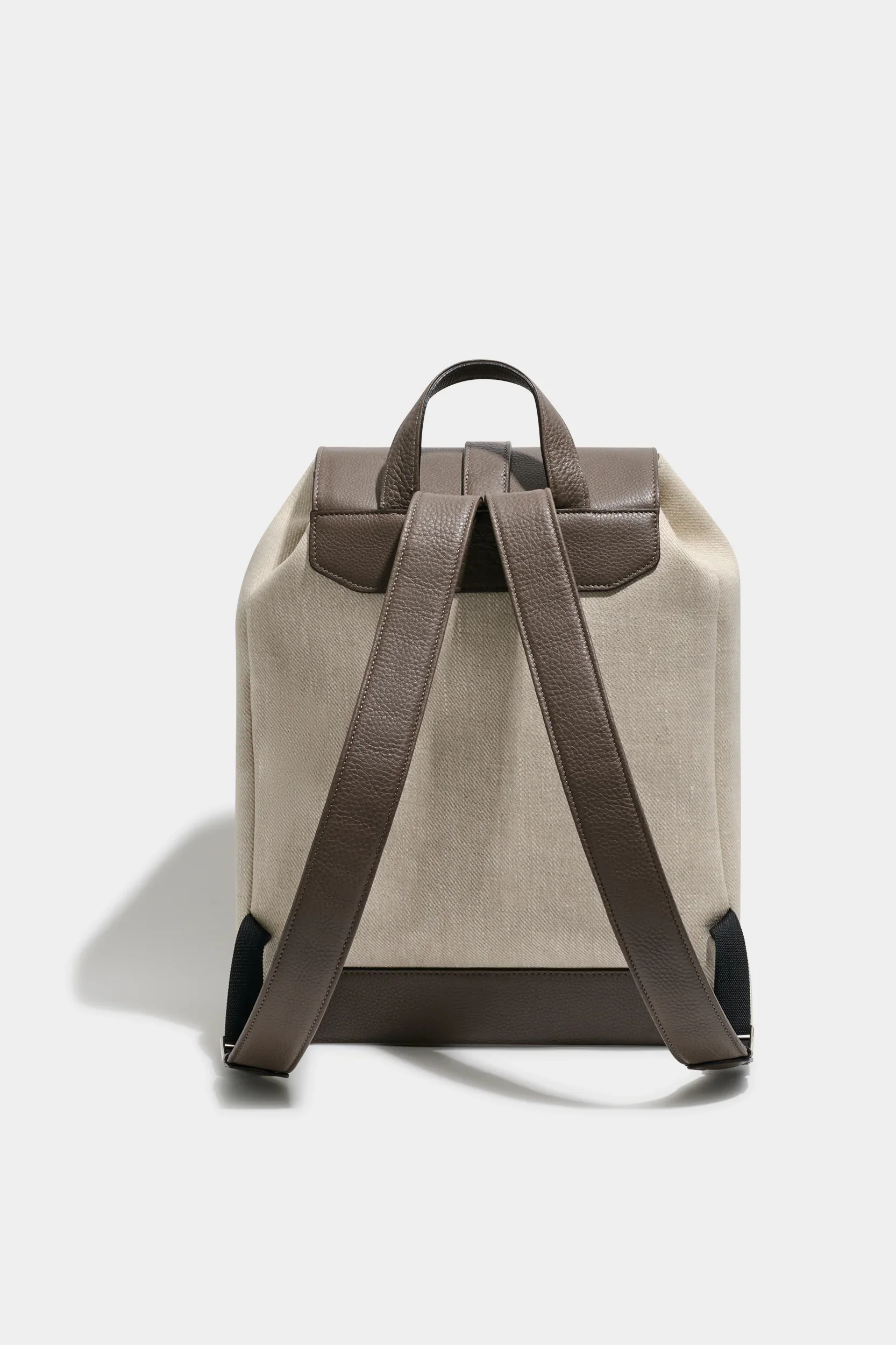 Sand canvas & leather backpack - Made in Italy - Image 9