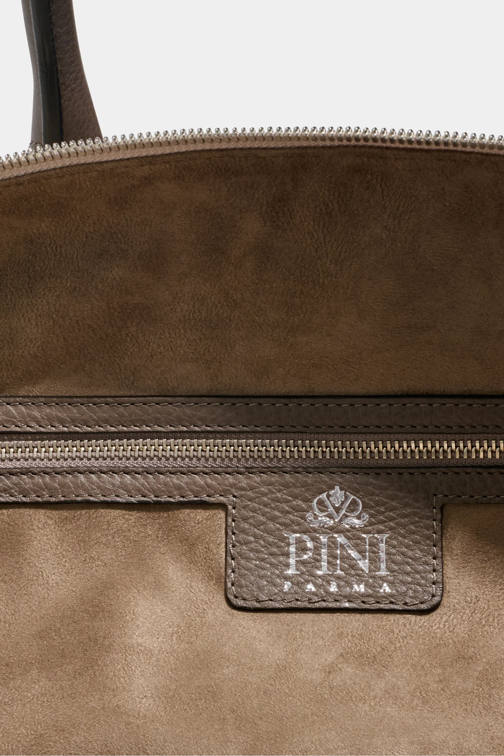 Sand canvas & leather weekender bag - Made in Italy - Image 4