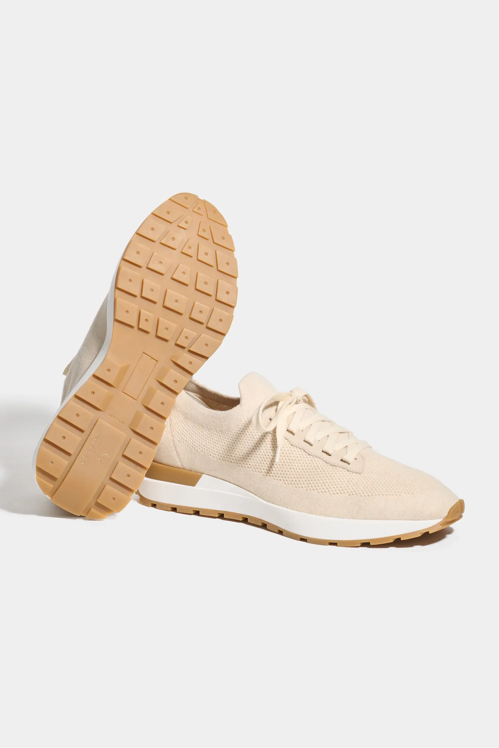 Sand knitted sneakers - Made In Italy - Image 2
