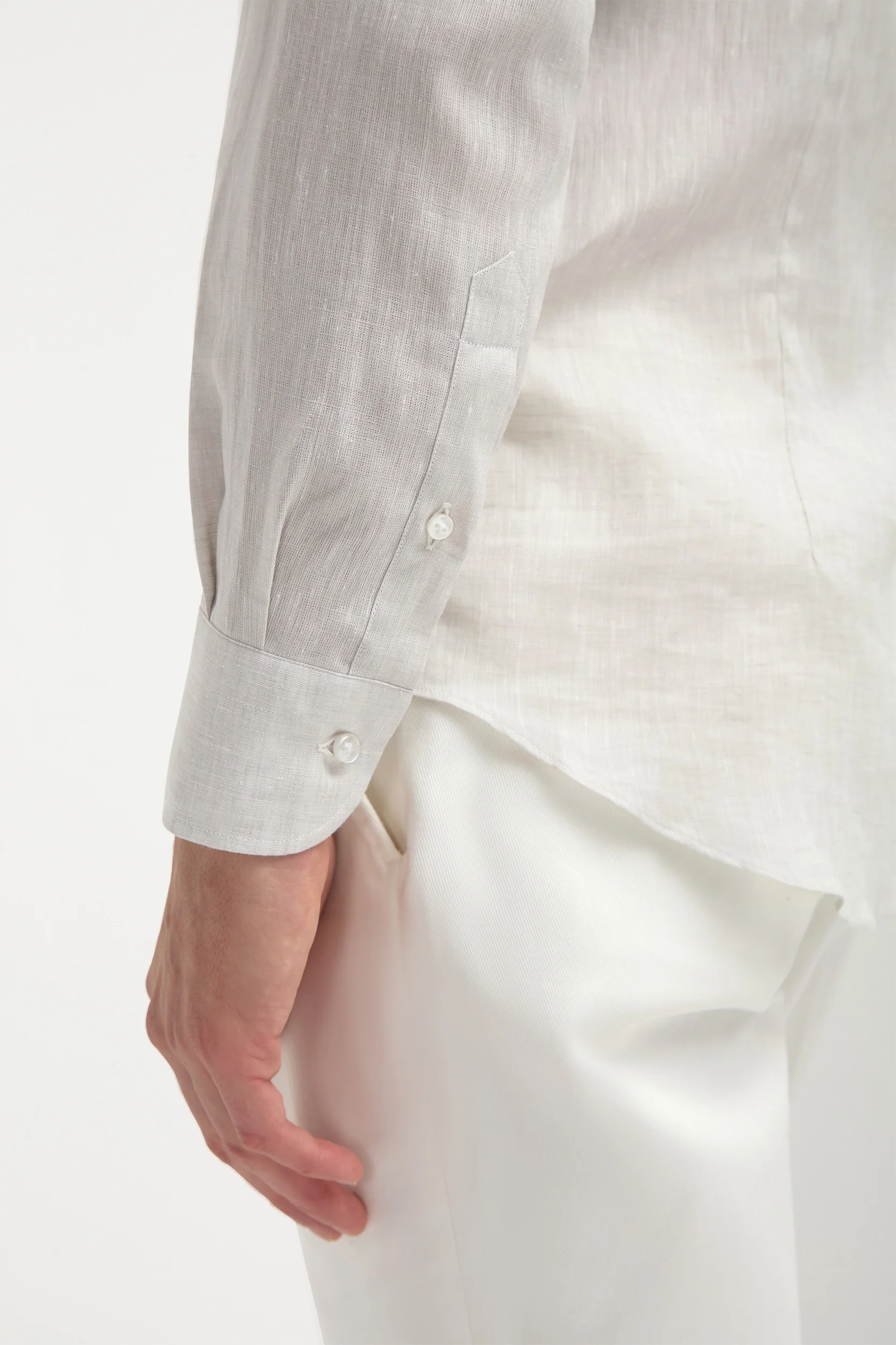 Sand linen shirt - Made in Italy - Image 3