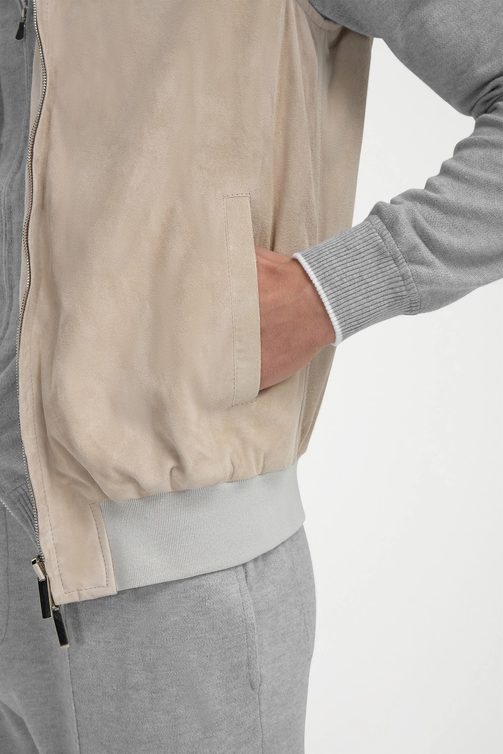 Sand suede reversible vest - Made in Italy - Image 3